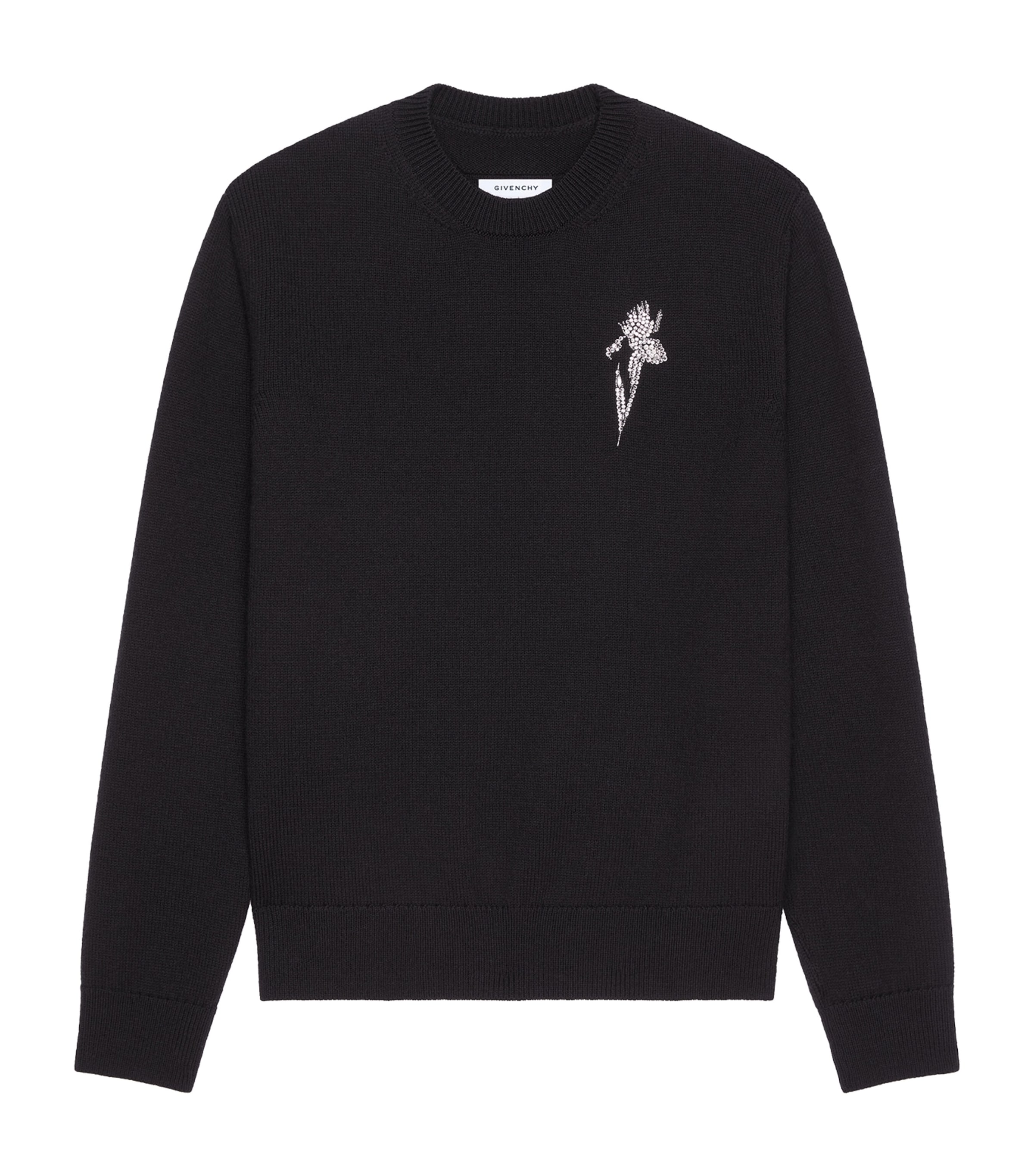 Givenchy Mens Cashmere Embellished Sweater Black