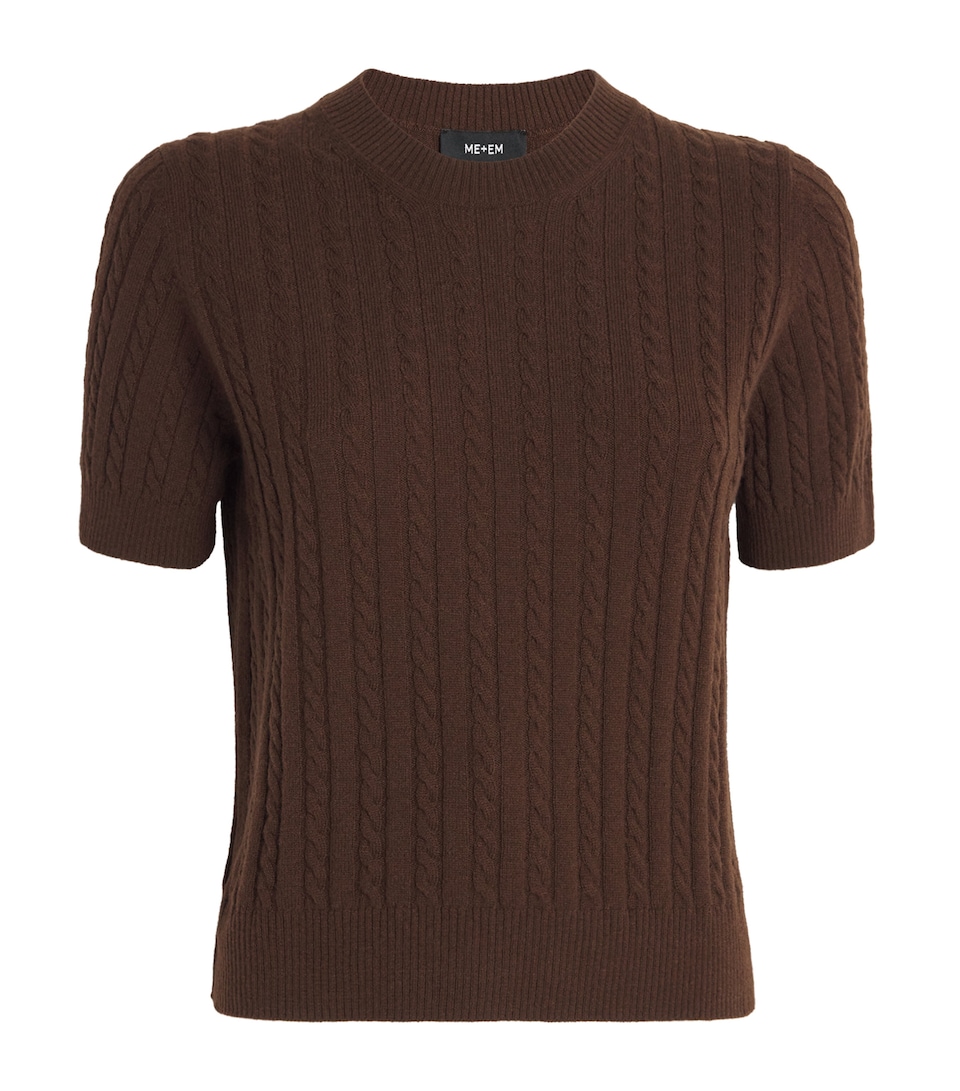 Merino Wool-Cashmere Cable-Knit T-Shirt
