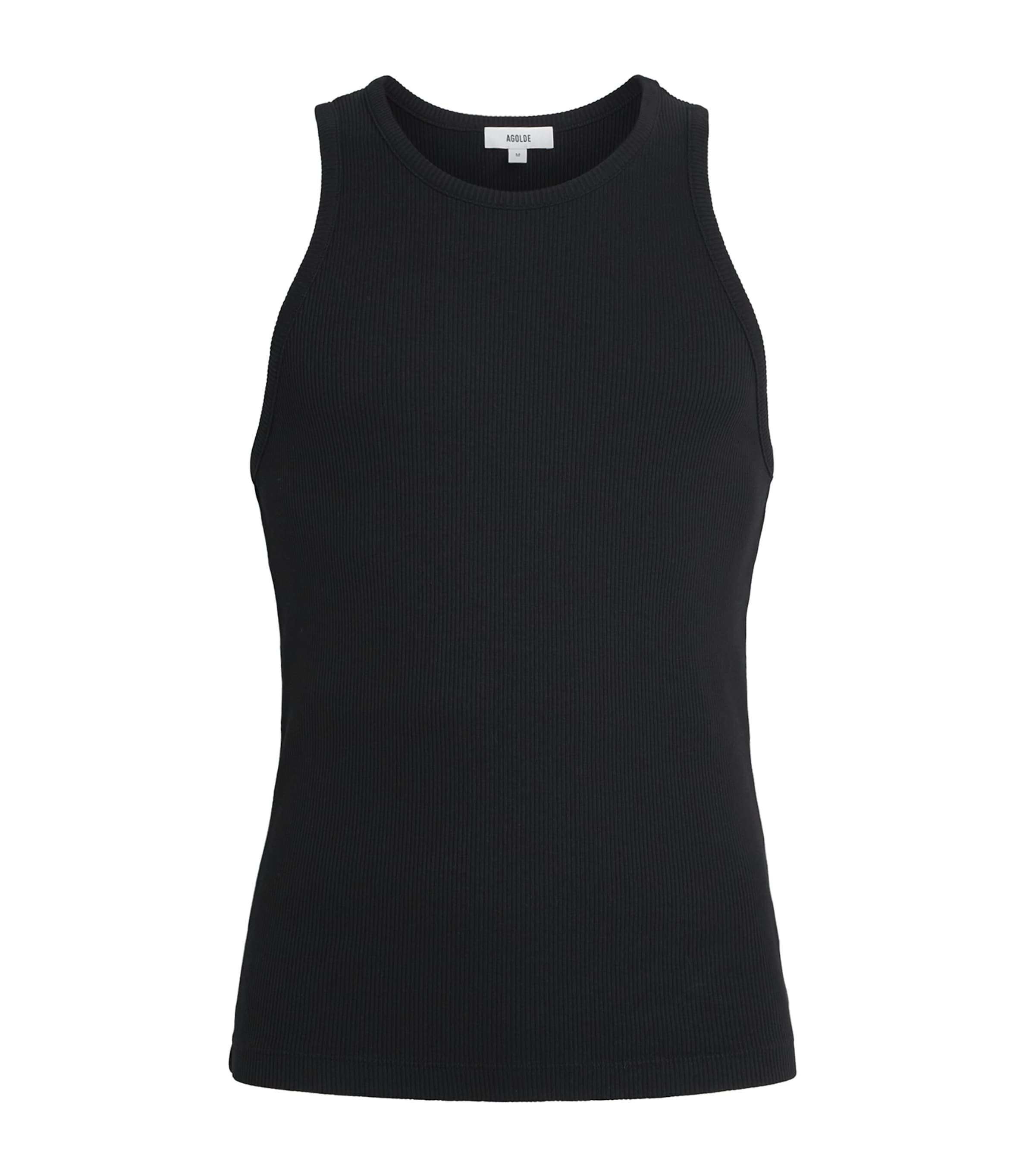 AGOLDE Mens Ribbed Viggo Tank Top Black