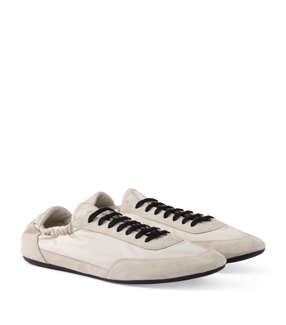 Re-Nylon-Faux Suede Slip-On Sneakers