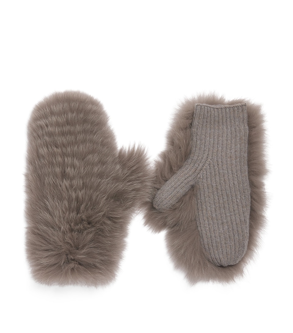 Fox-Wool-Cashmere Mittens