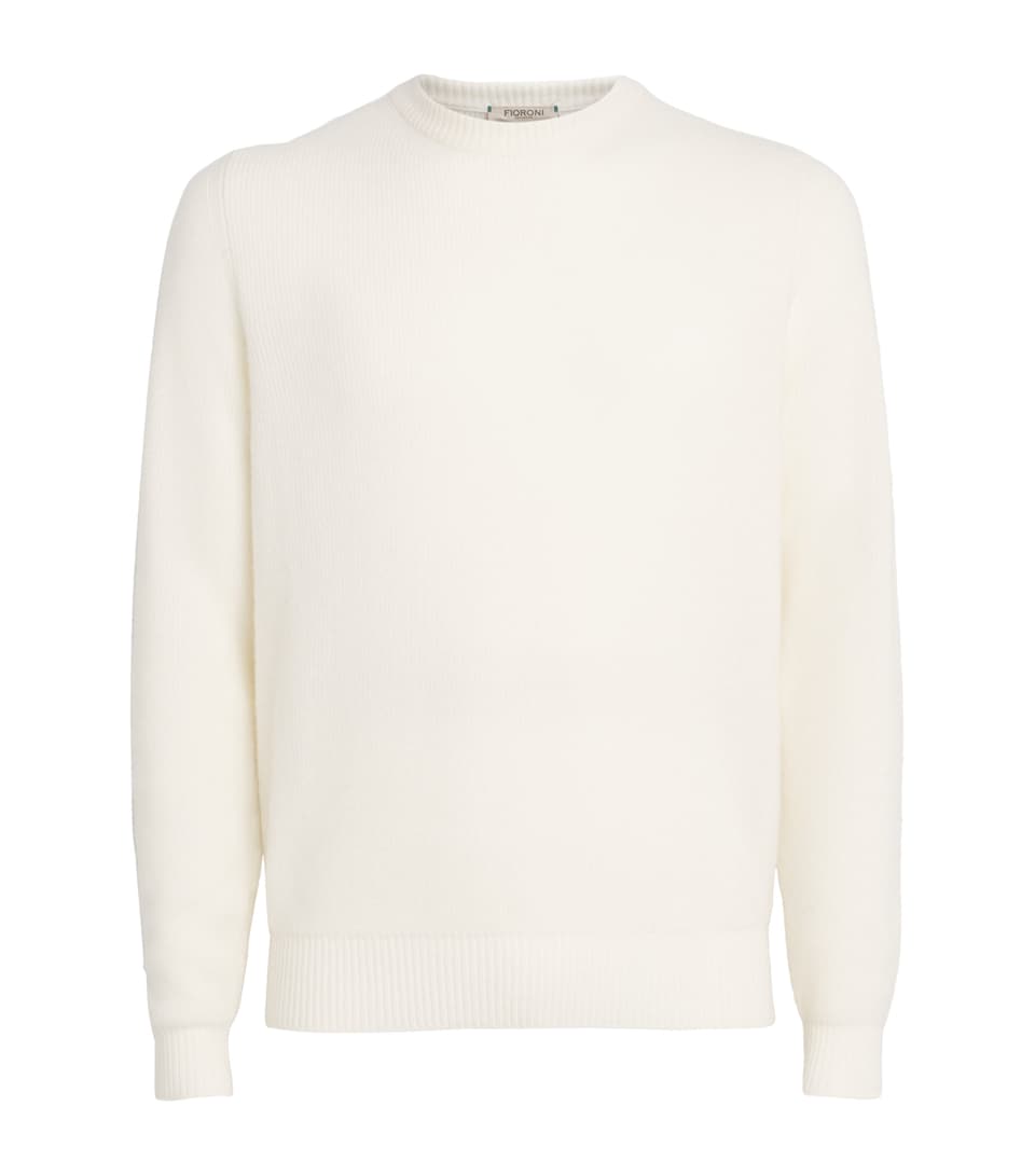 Fioroni Cashmere Mens Cashmere Crew-Neck Sweater Latte