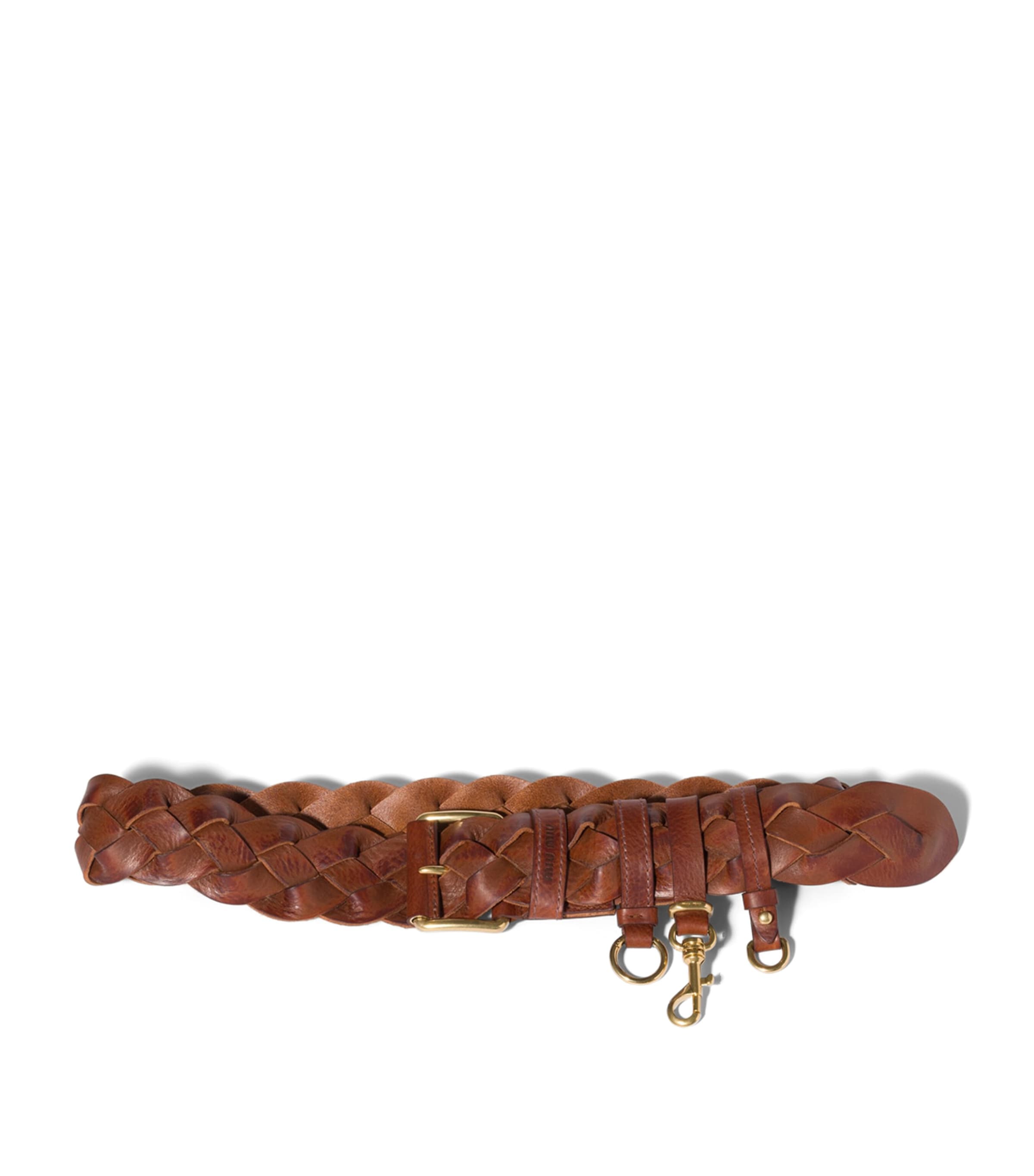 Miu Miu Woven Leather Belt