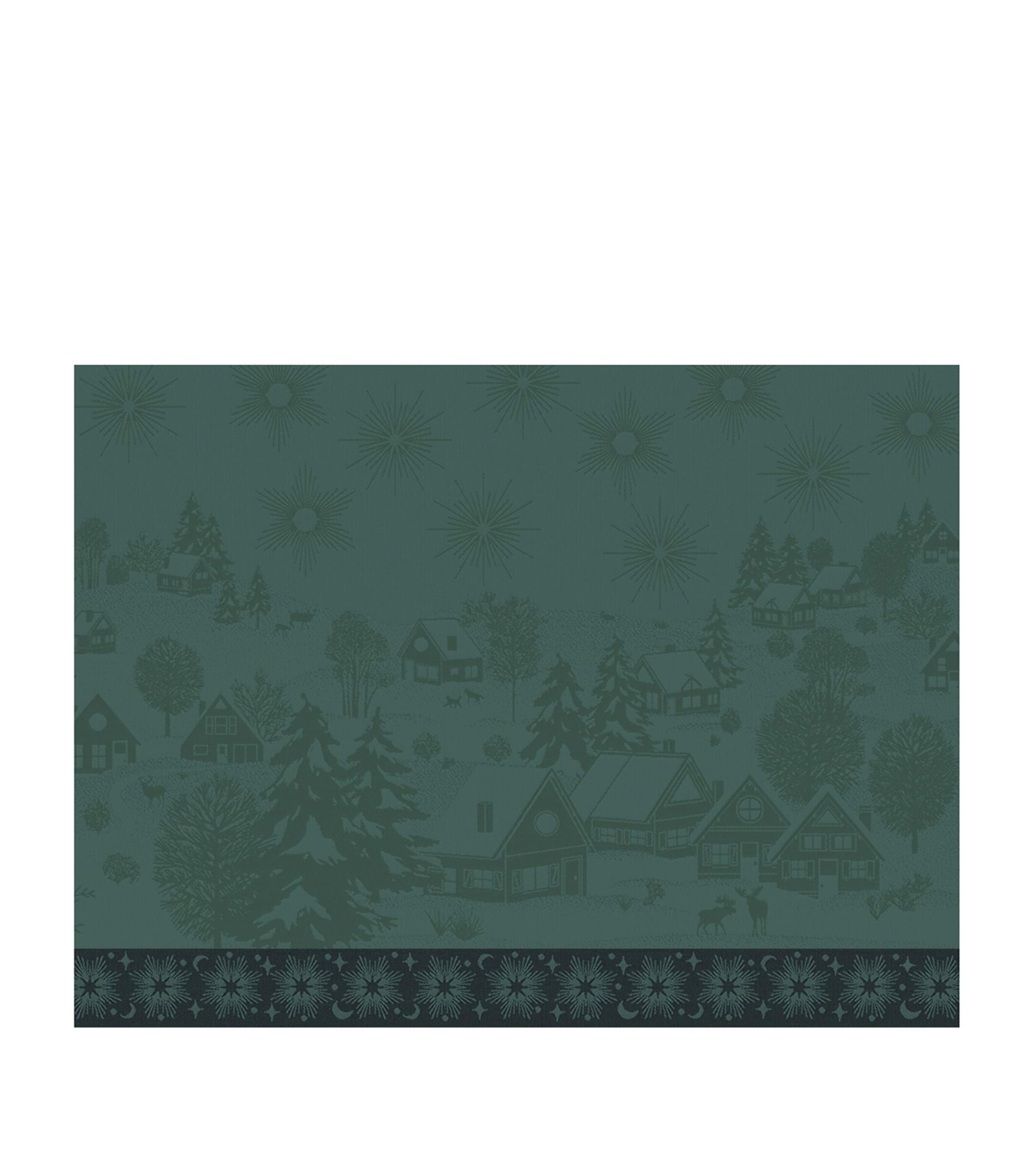 Le Jacquard Français Cotton Sous Les Étoiles Placemat (50cm x 36cm) Green