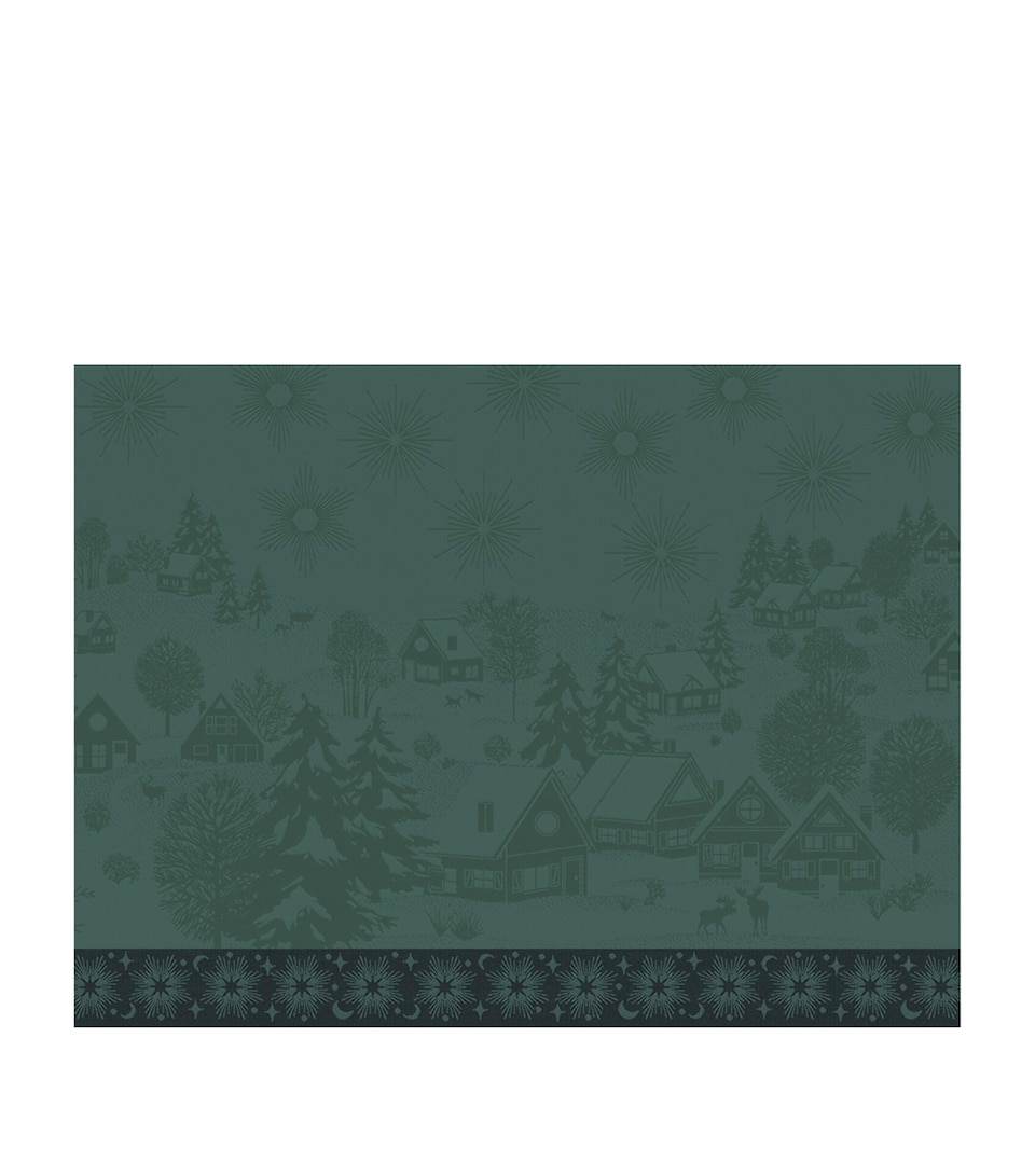 Le Jacquard Français Cotton Sous Les Étoiles Placemat (50cm x 36cm) Green
