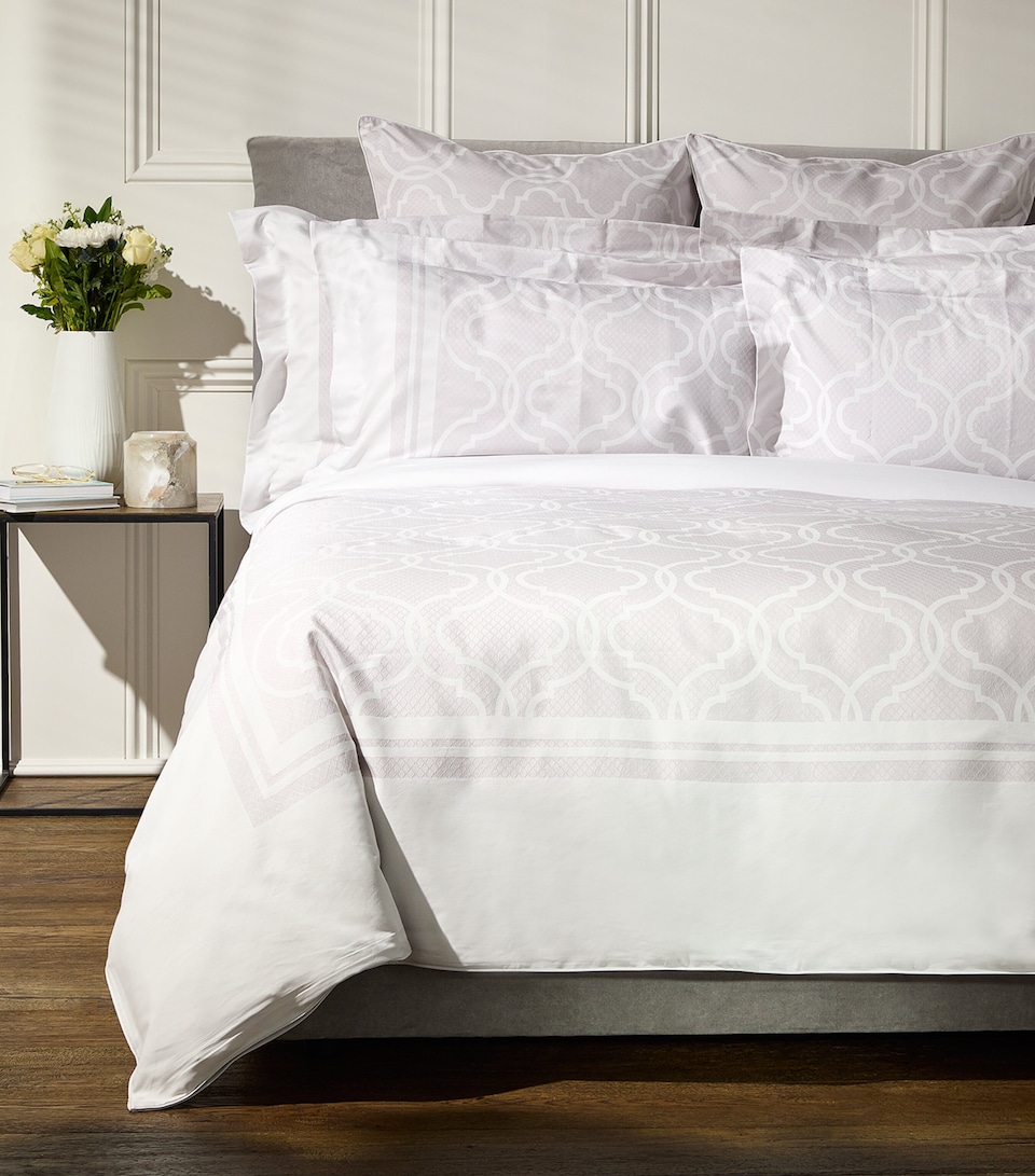 Celso De Lemos Roowa Super King Fitted Sheet (180cm x 200cm) Perle