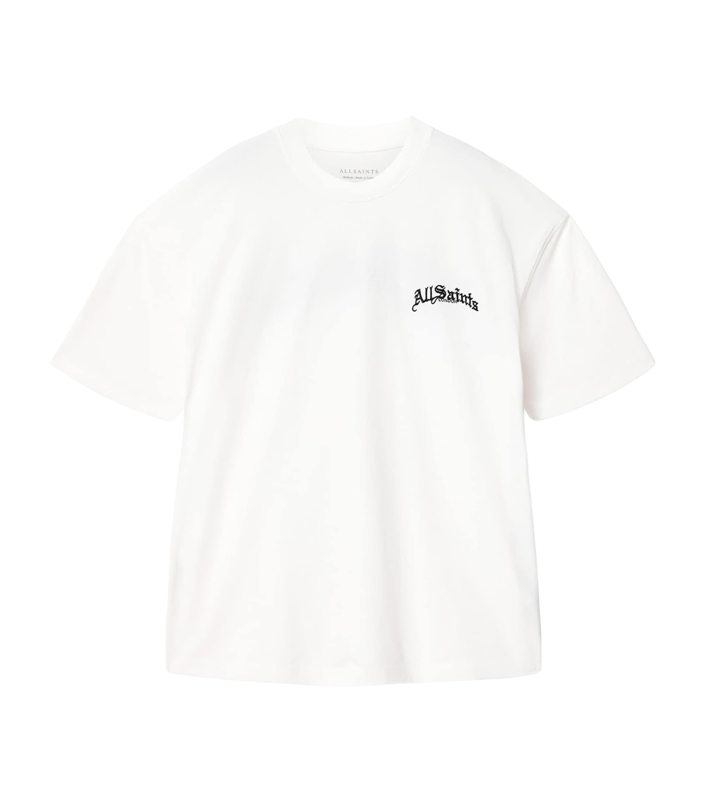 AllSaints Mens Organic Cotton Descent T-Shirt Ashen White