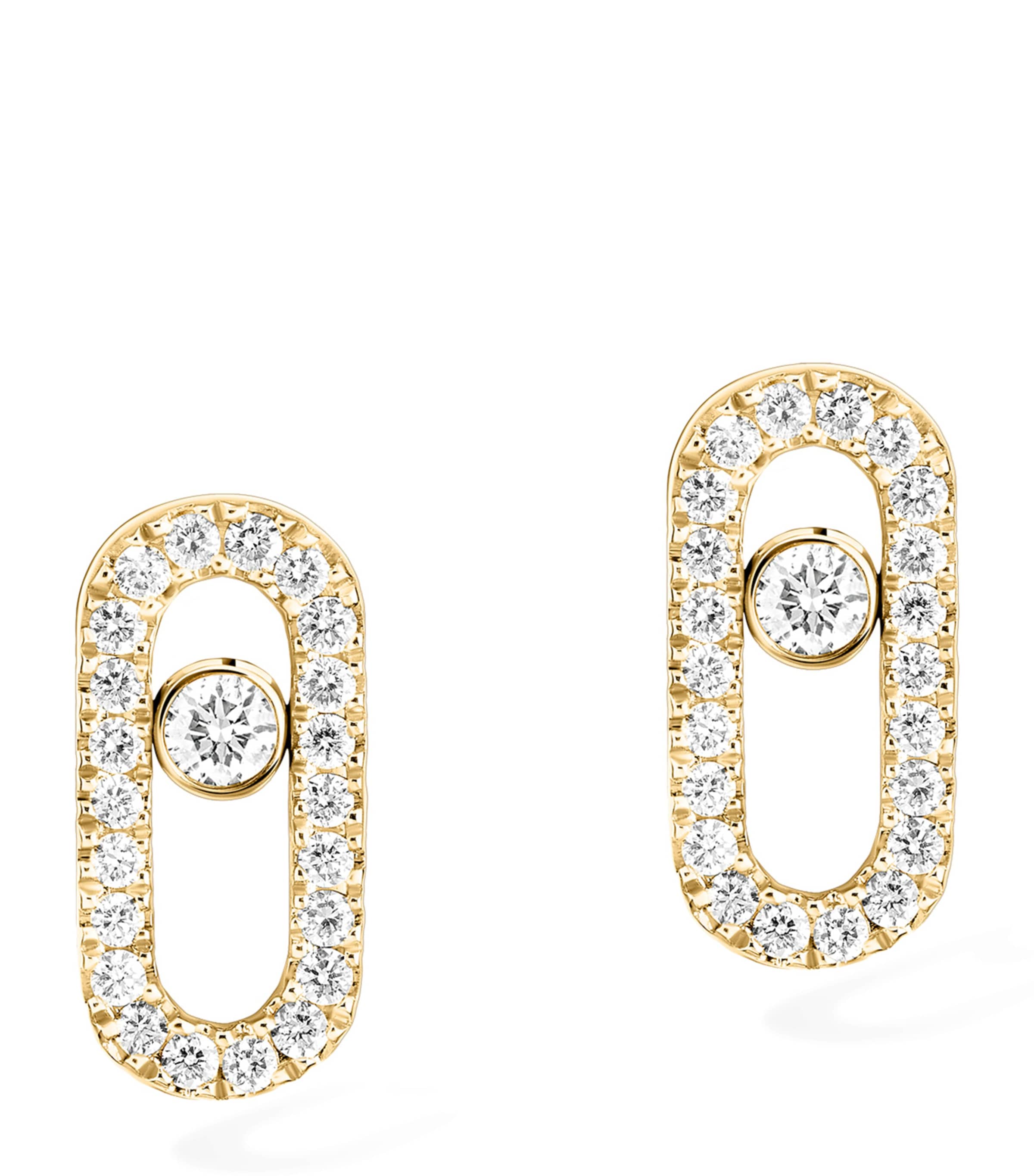 Move Uno Yellow Gold and Diamond Stud Earrings (0.16ct)
