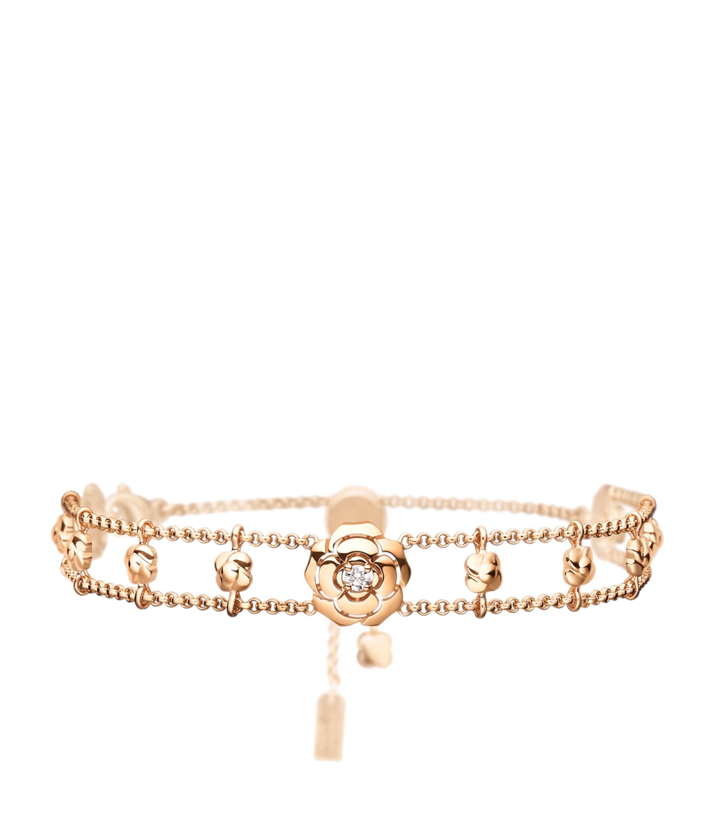 CHANEL Rose Gold and Diamond Extrait de Camélia Bracelet Rose Gold