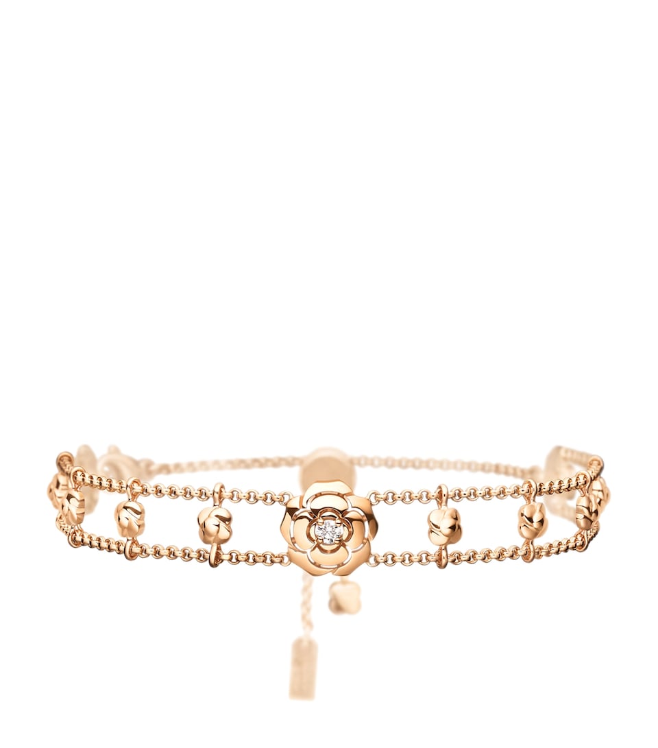 CHANEL Rose Gold and Diamond Extrait de Camélia Bracelet Rose Gold