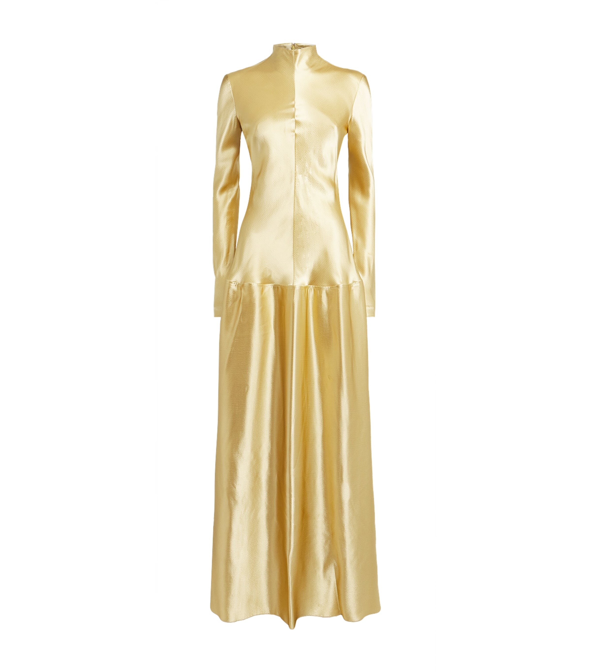FFORME Womens Satin Mila Maxi Dress Pale Gold