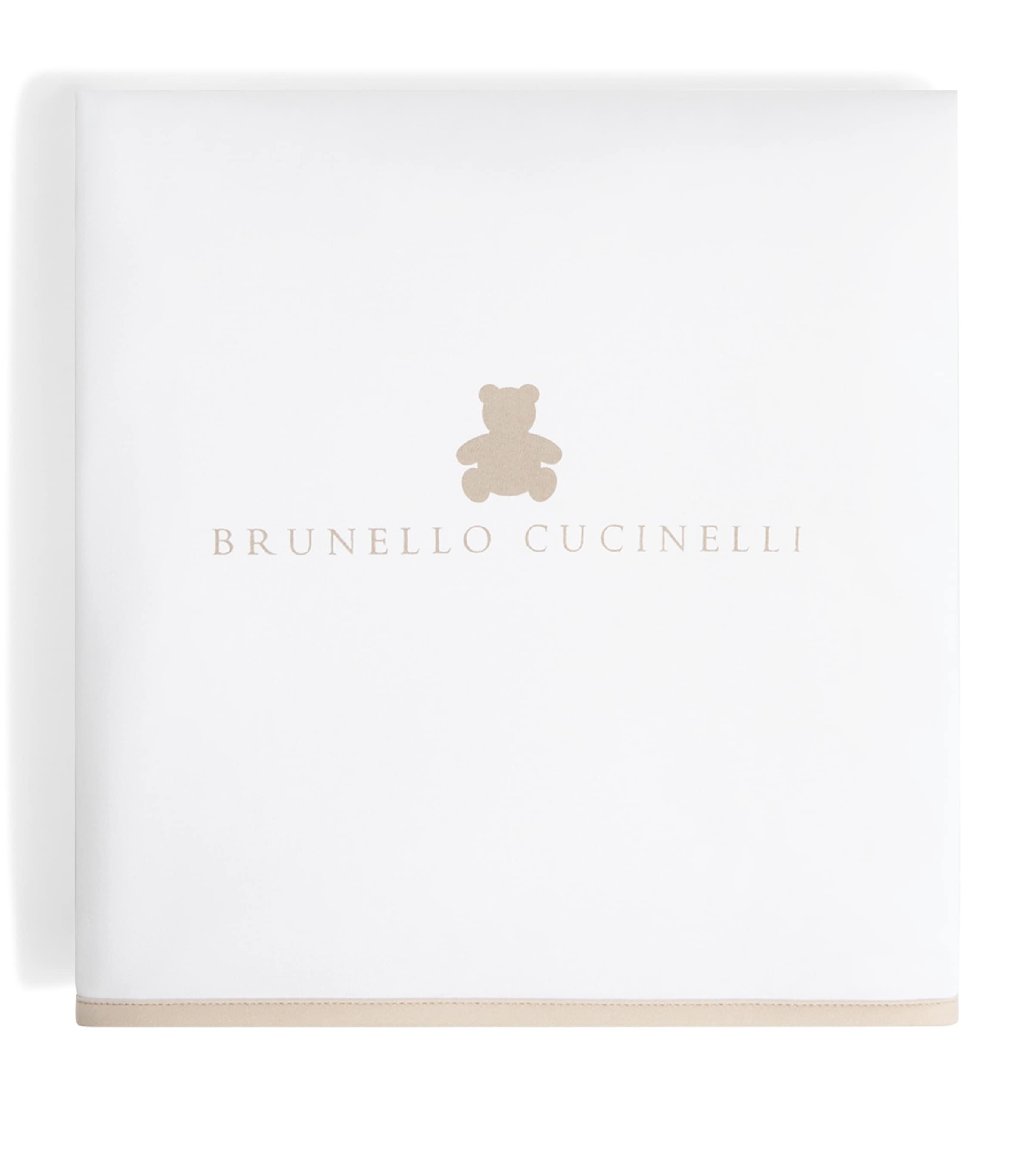 Brunello Cucinelli Kids Cotton Jersey Baby Blanket (90cm x 100cm)