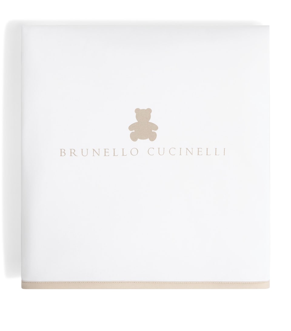 Brunello Cucinelli Kids Cotton Jersey Baby Blanket (90cm x 100cm)