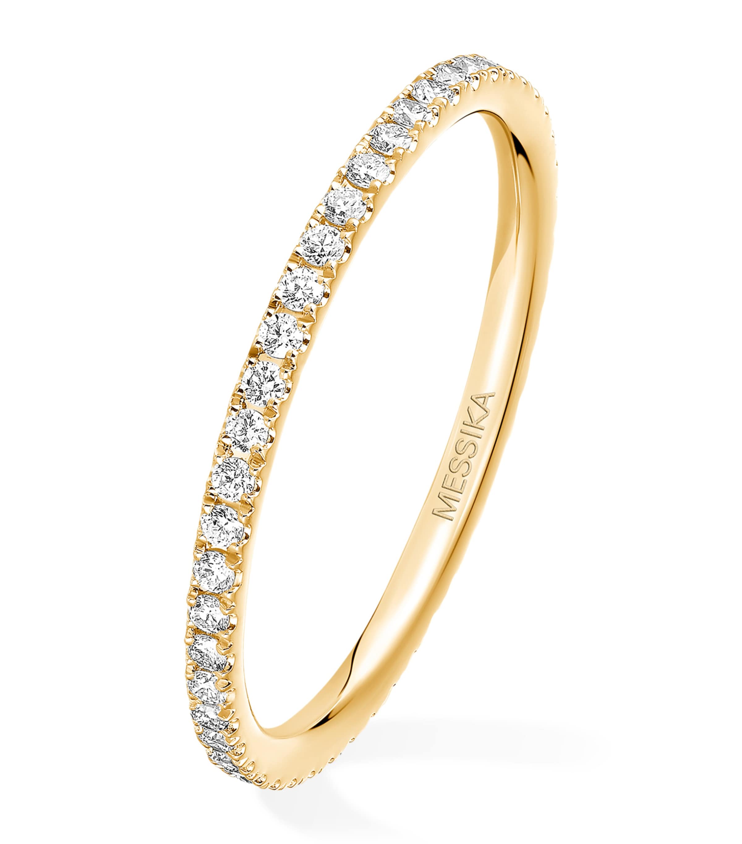 Gatsby Yellow Gold and Diamond Pavé Wedding Ring (0.26ct)