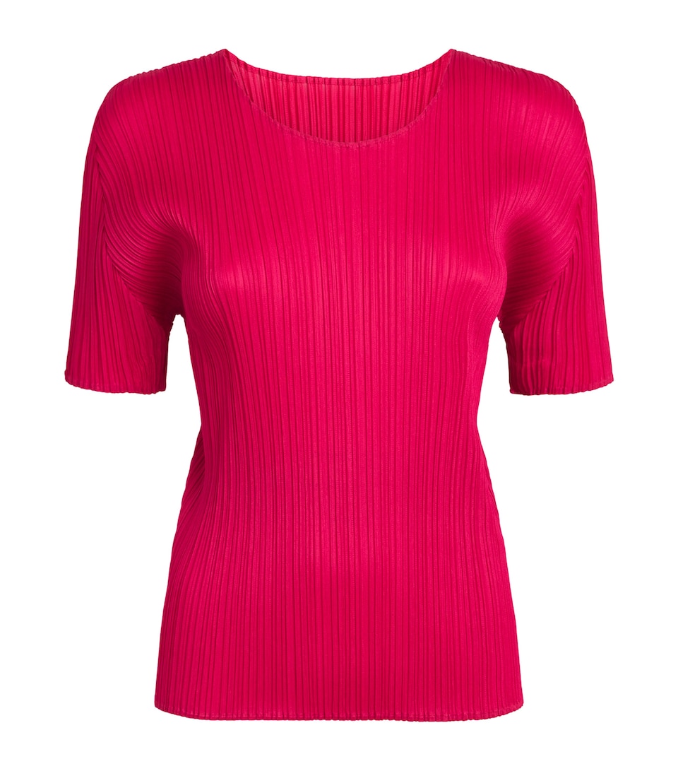 Pleats Please Issey Miyake Womens Short-Sleeve New Colorful Basics 4 Top