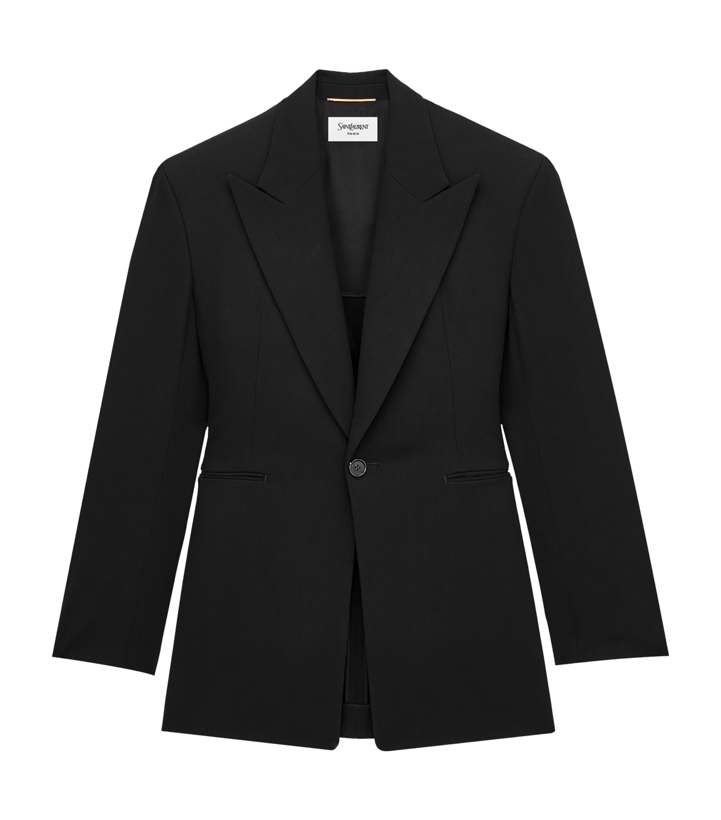 Saint Laurent Womens Wool-Blend Blazer
