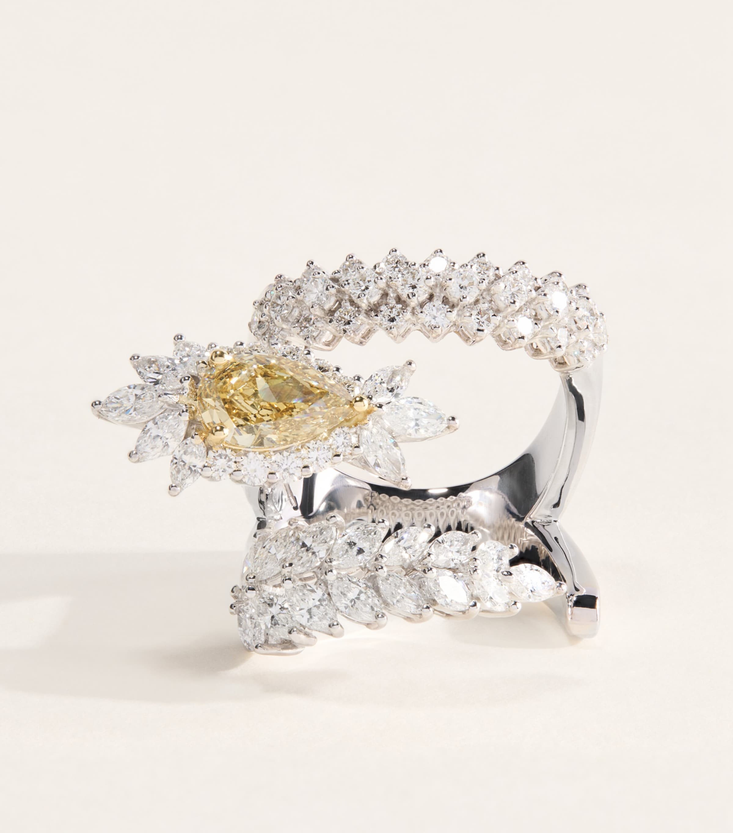 Yeprem White Gold and Diamond Reign Supreme Ring White Gold