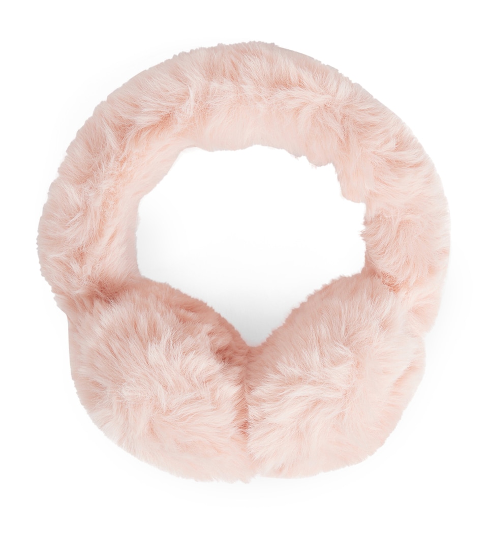 Bonpoint Faux Fur Ear Muffs Rose Poudre
