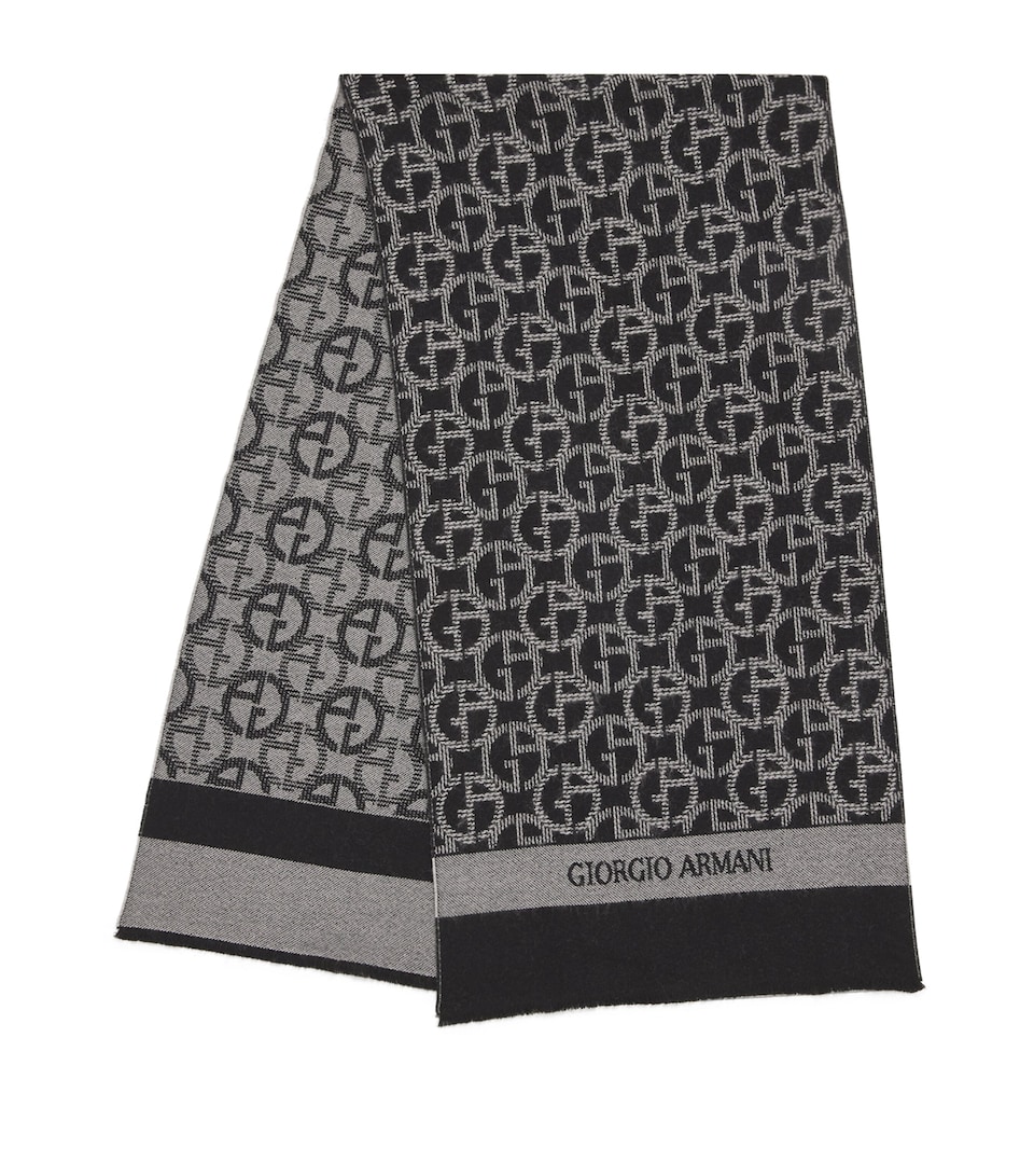 Wool Monogram Jacquard Scarf