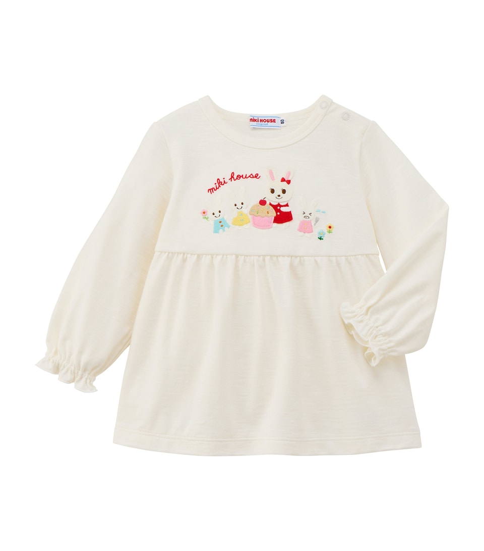 Miki House Cotton Embroidered T-Shirt (12 Months-5 Years)