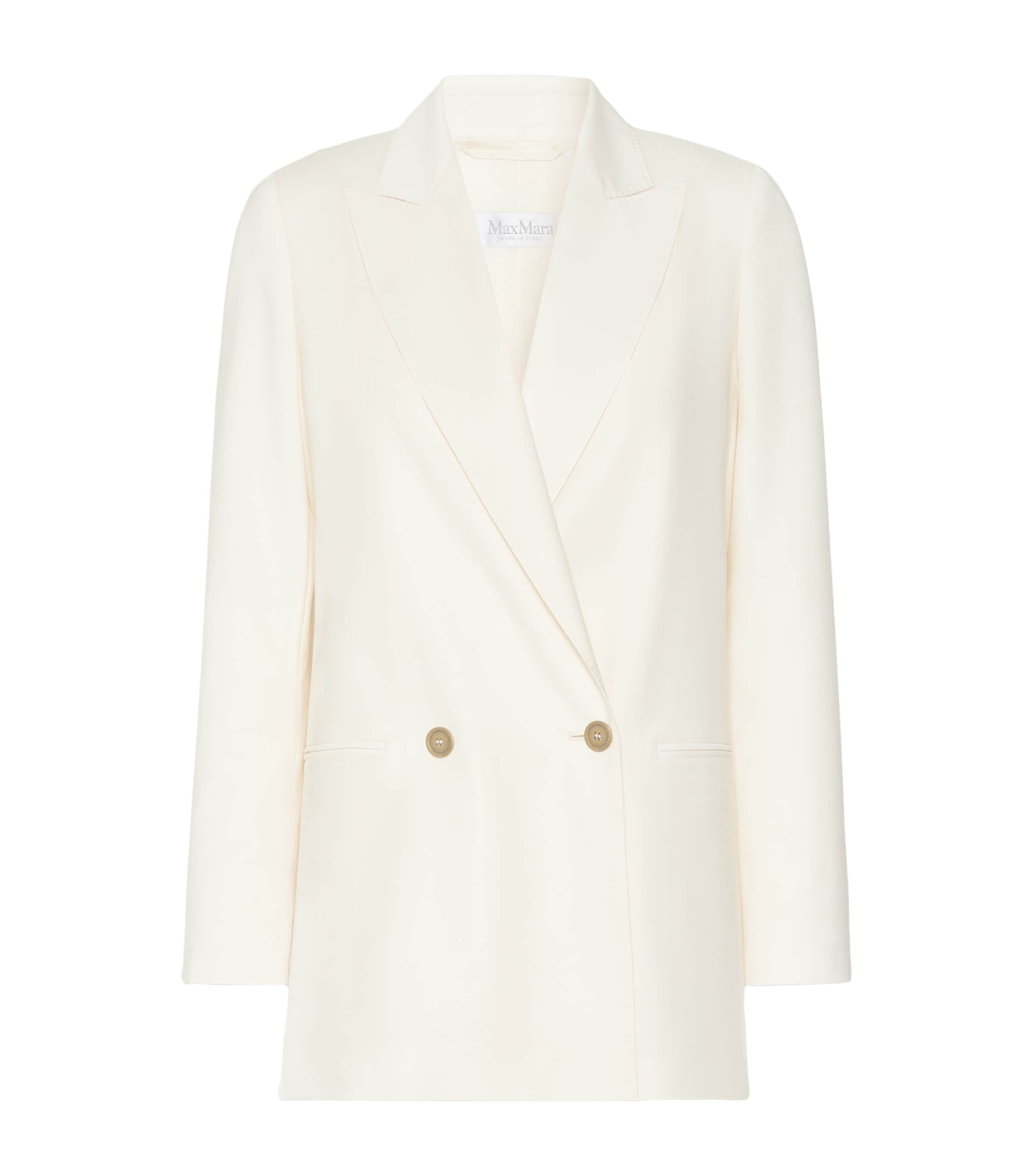 Max Mara Womens Virgin Wool Blazer Ivory