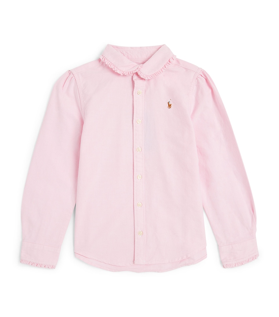 Ralph Lauren Kids Cotton Polo Pony Long-Sleeve Shirt (7-14 Years) Bath Pink