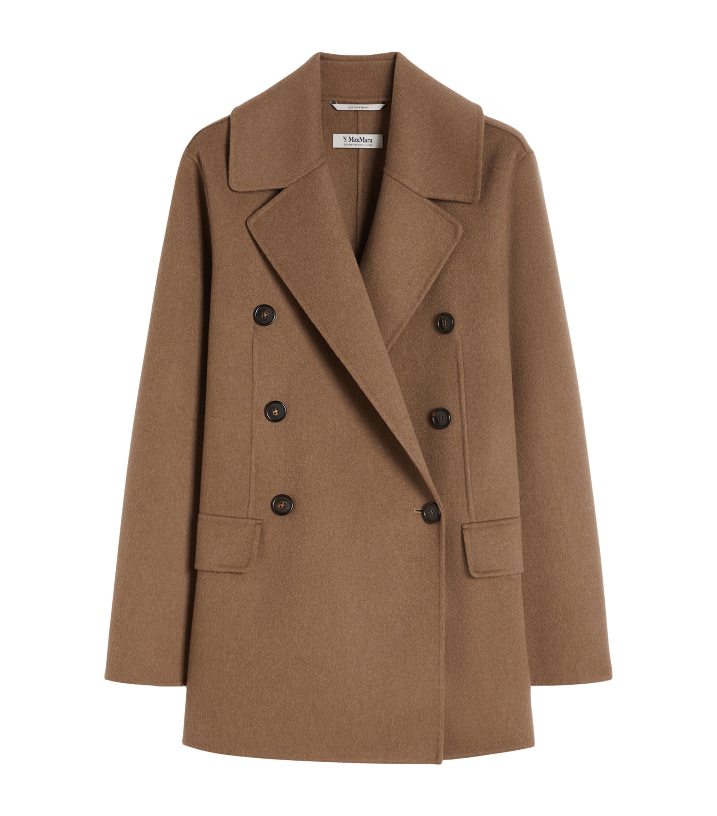 Virgin Wool Double-Breasted Coat
