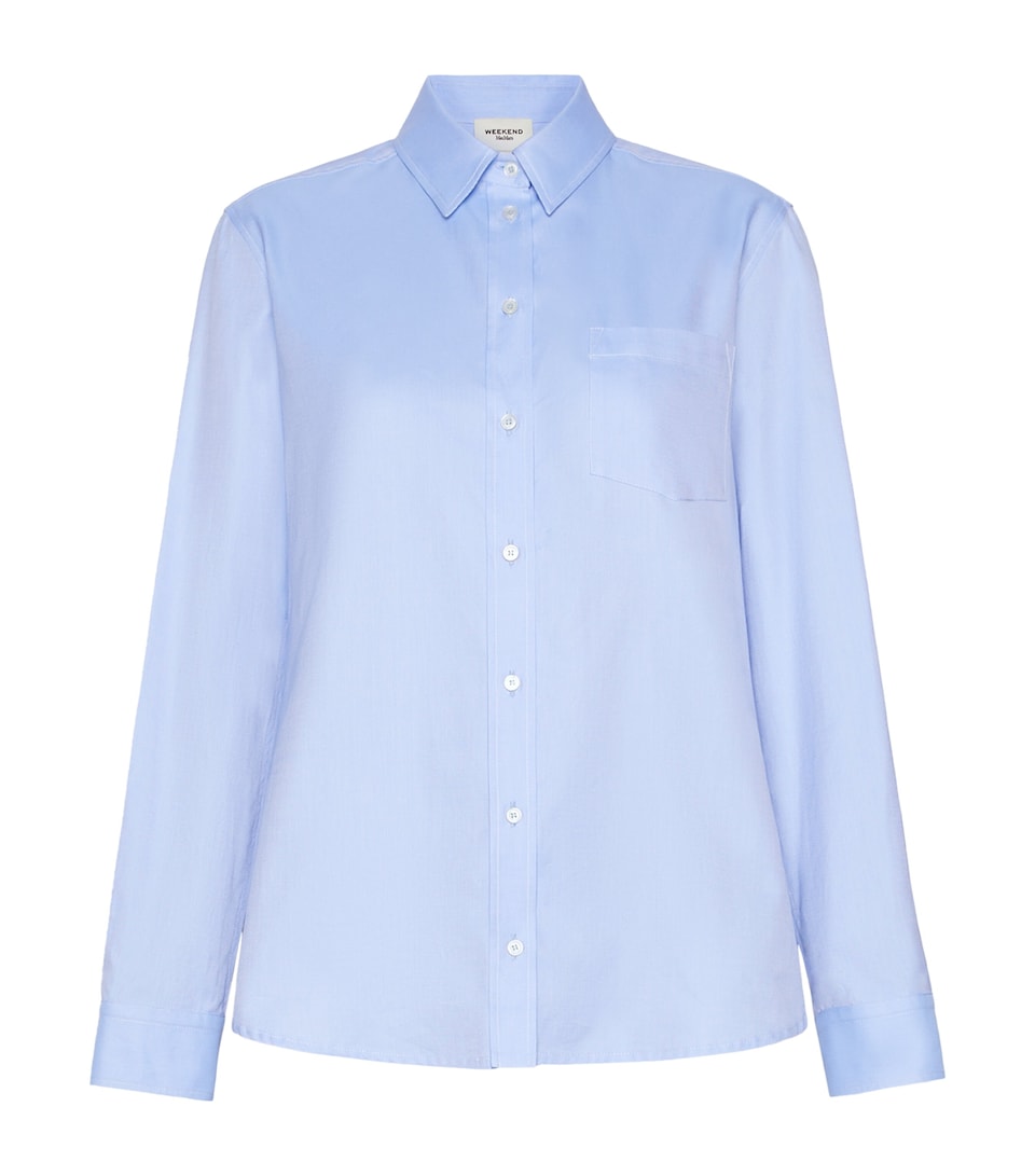 Weekend Max Mara Womens Cotton Shirt Light Blue