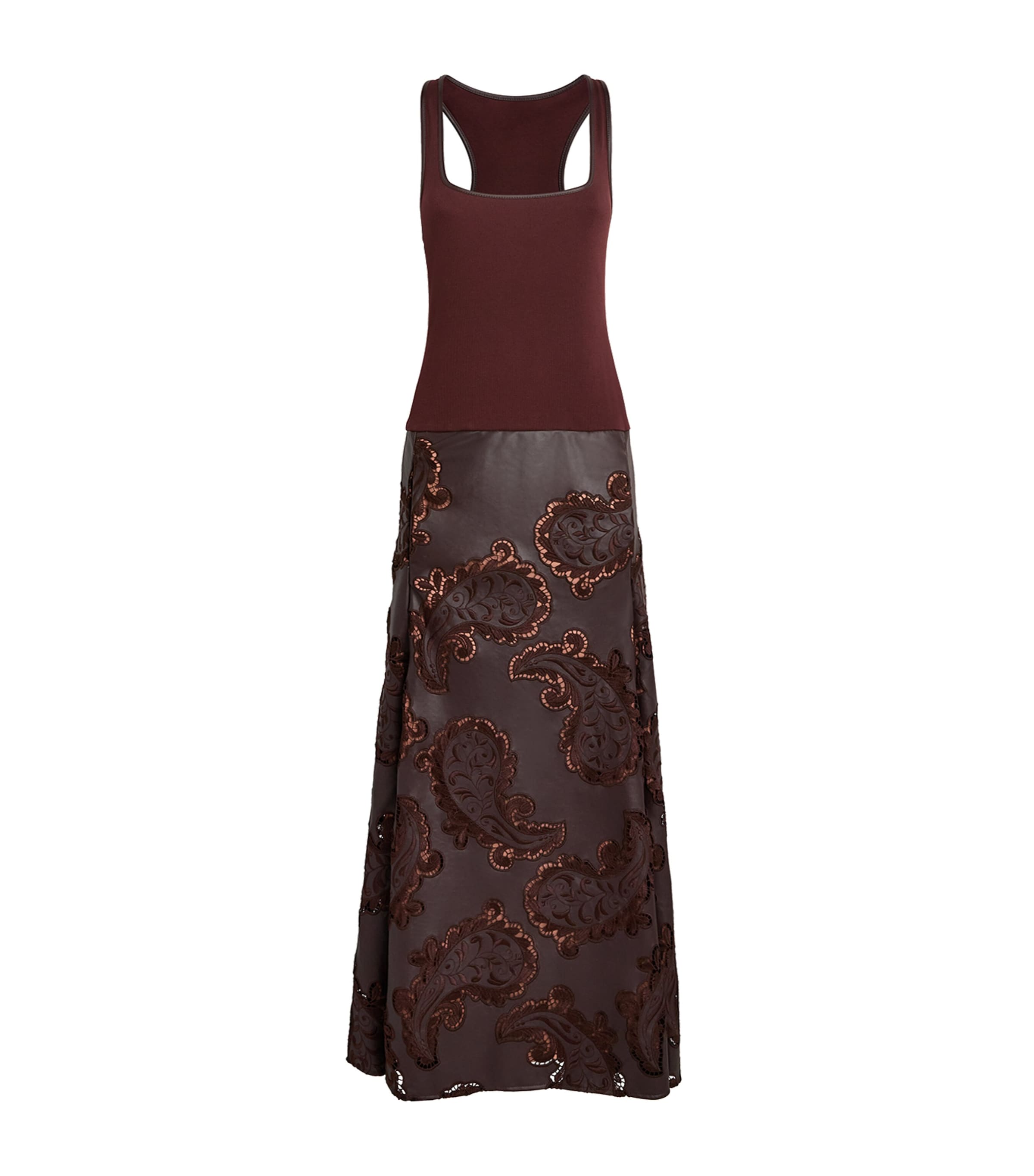 Johanna Ortiz Womens Heat Of Bark Midi Dress Chocolate