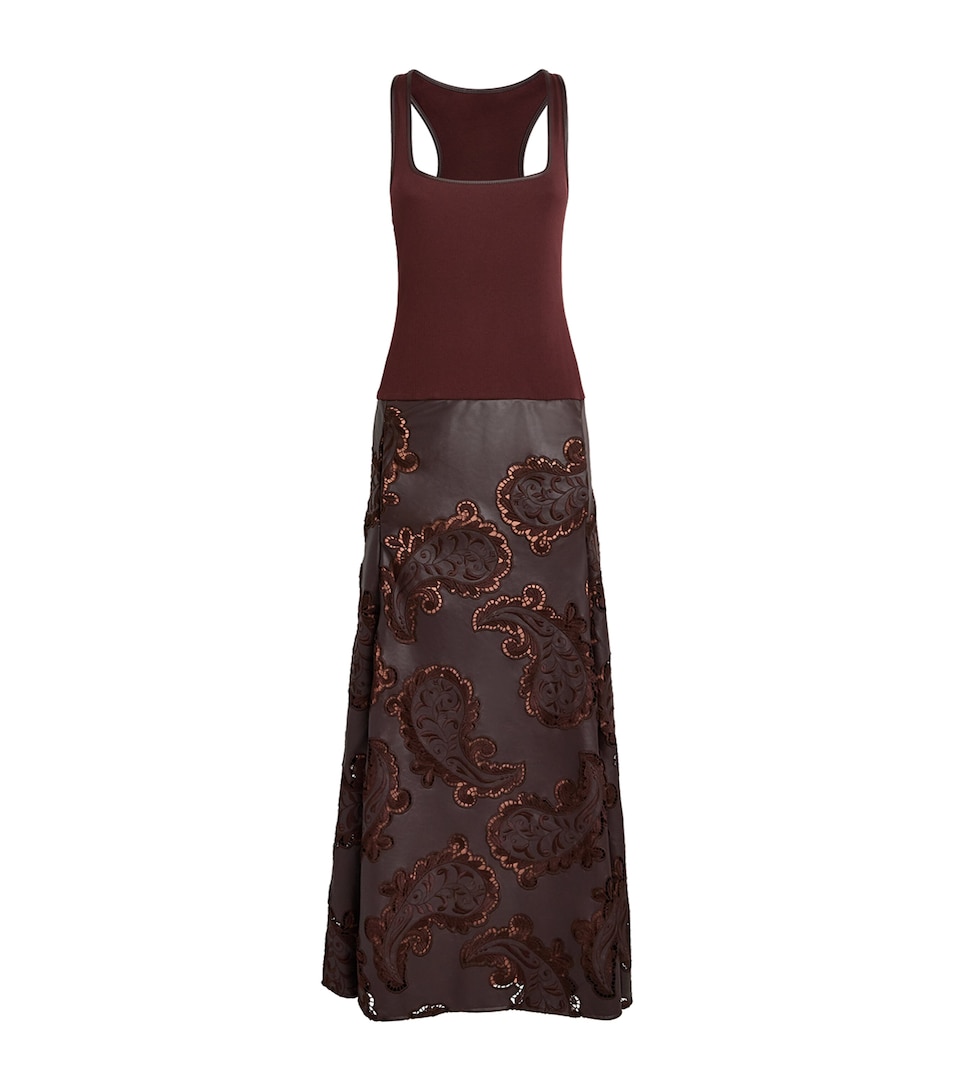 Johanna Ortiz Womens Heat Of Bark Midi Dress Chocolate