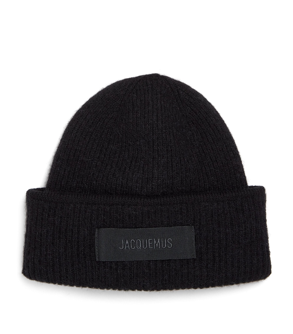 Wool-Blend Grossgrain Logo Beanie