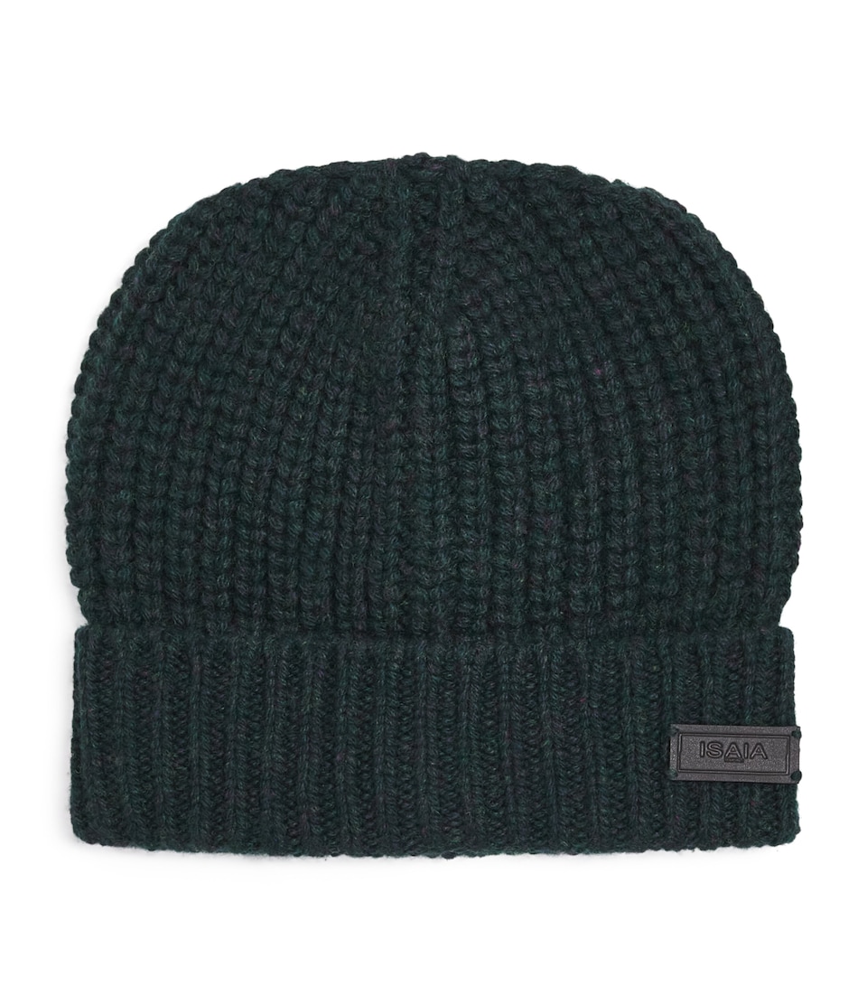 Cashmere Rib-Knit Beanie