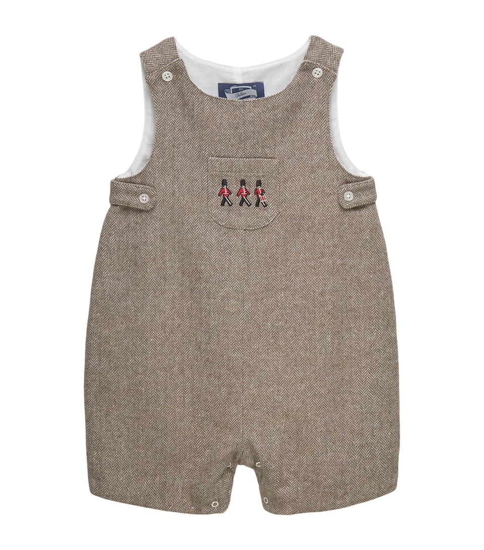 Trotters Guardsman Archie Overalls (0-24 Months) Oatmeal