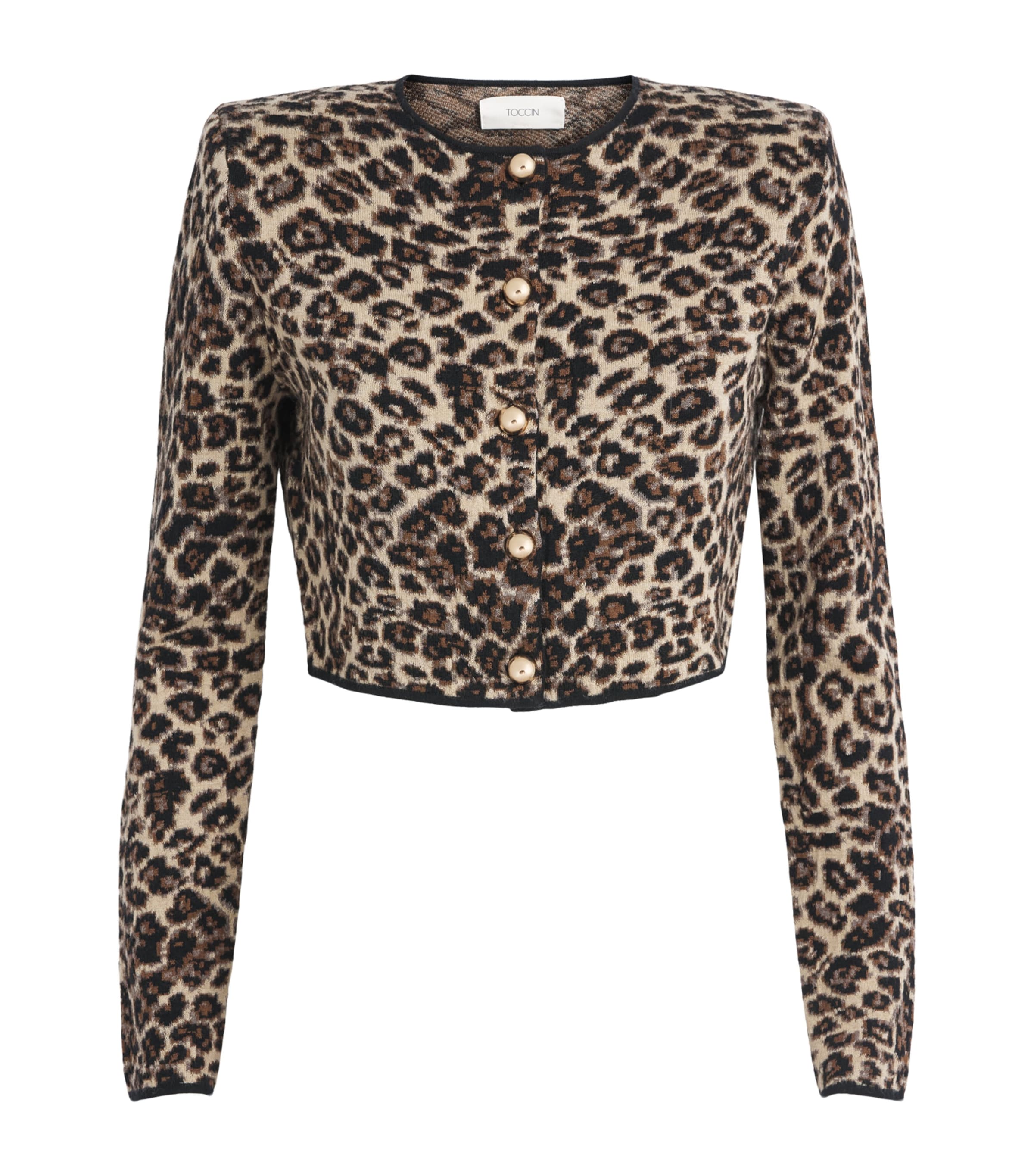 Toccin Womens Wool Cropped Indira Cardigan
