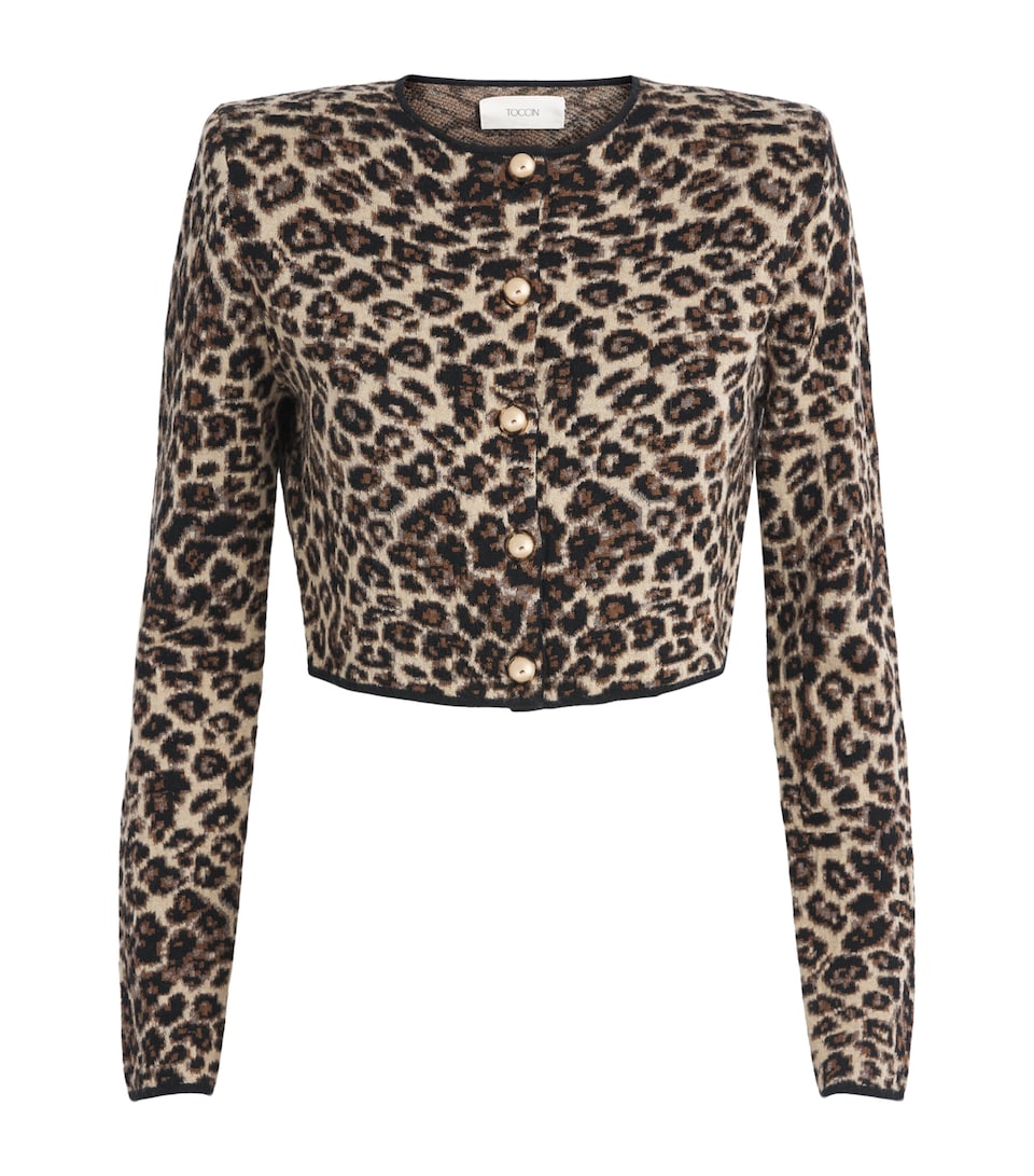Toccin Womens Wool Cropped Indira Cardigan