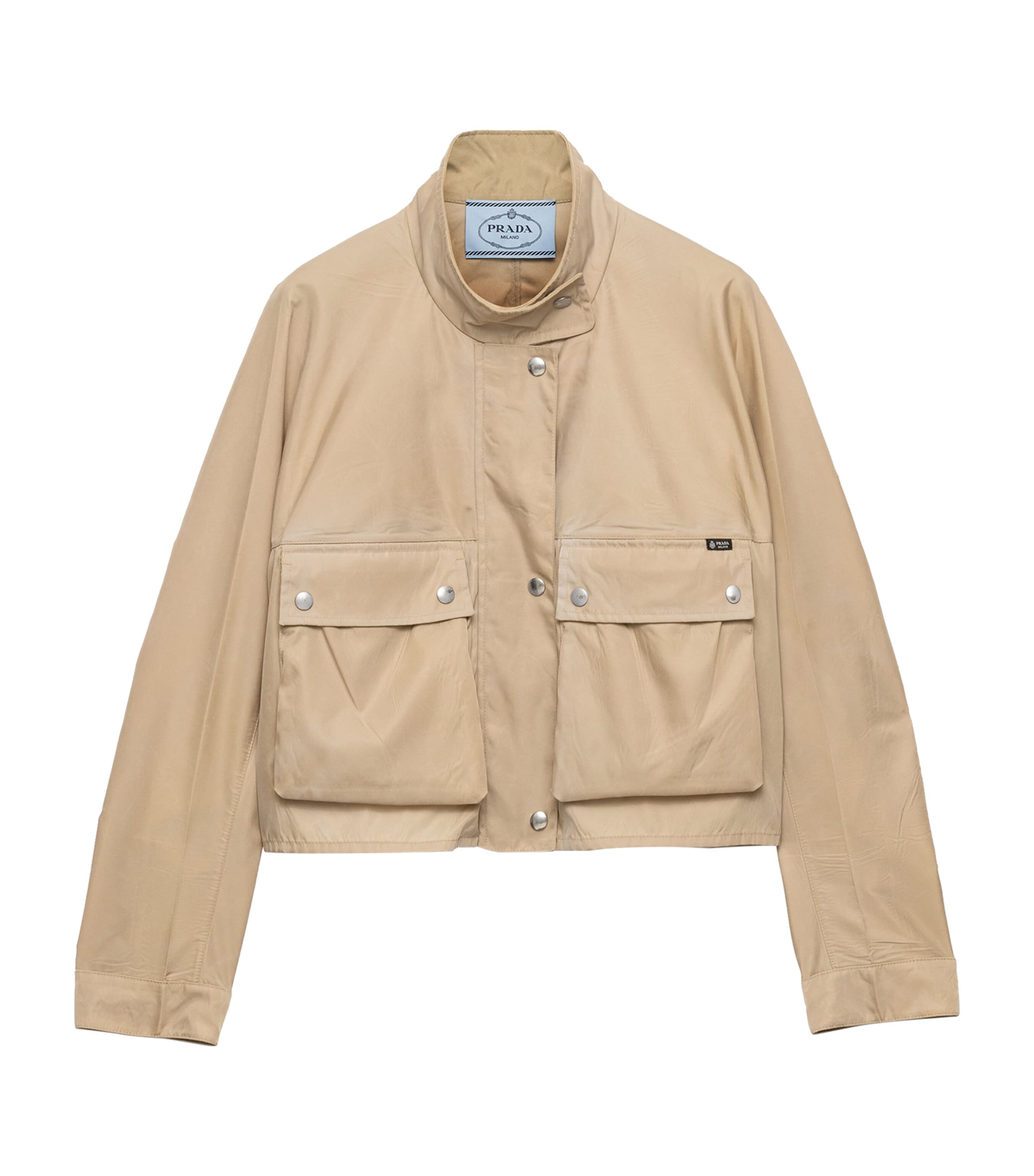 Prada Womens Washed Re-Nylon Jacket Brown