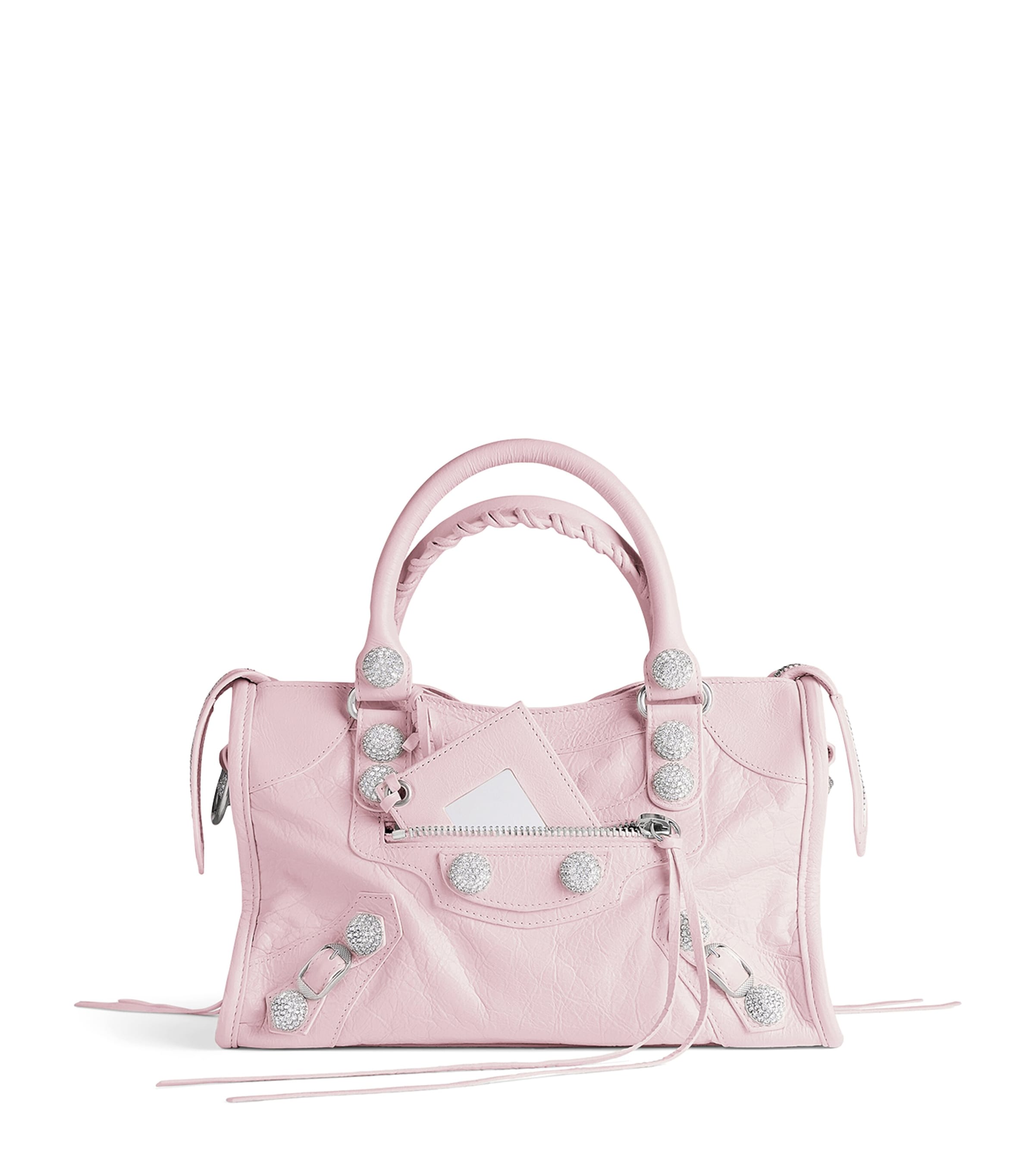 Balenciaga Small Leather Embellished Le City Top-Handle Bag