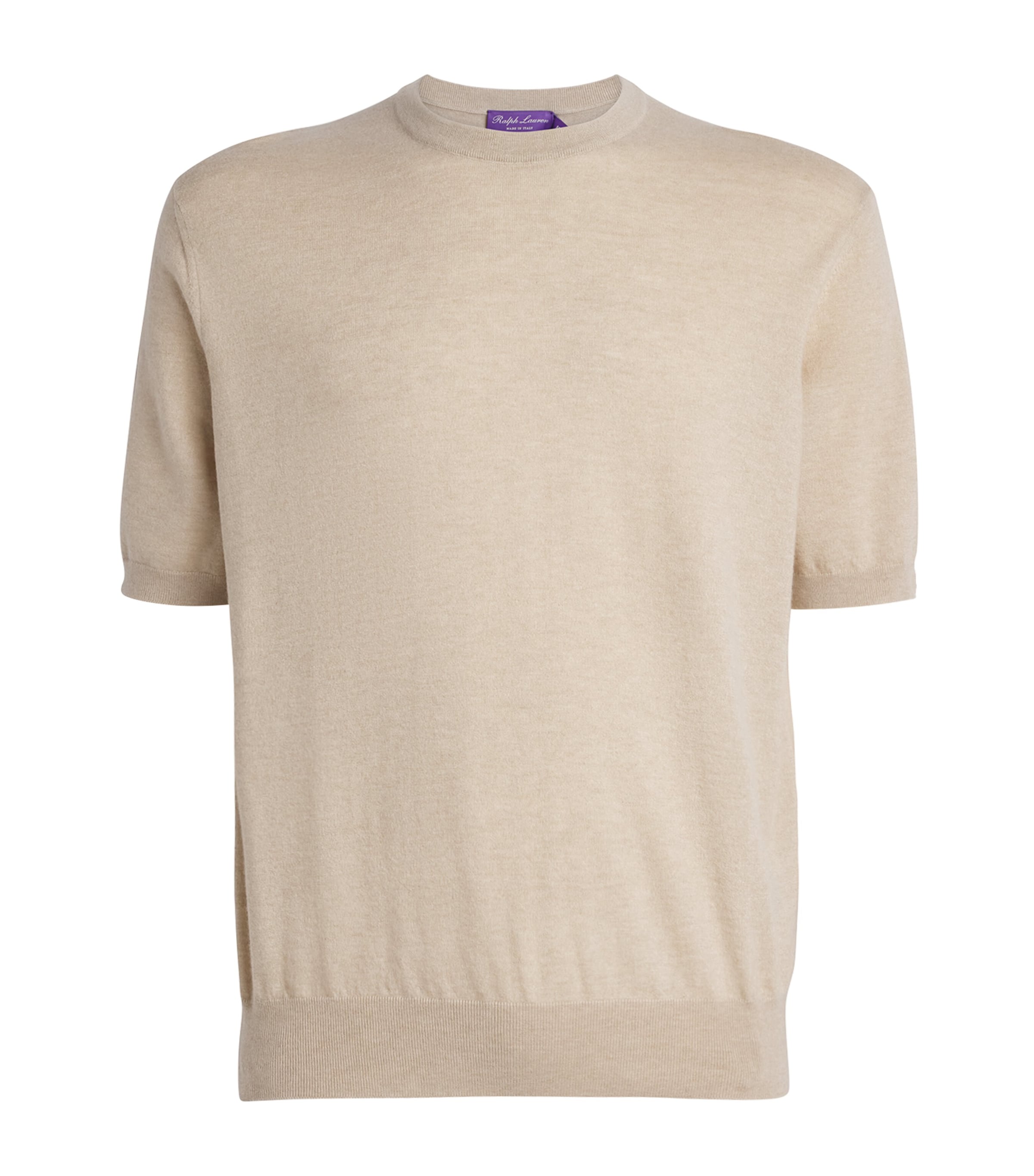 Cashmere Crew-Neck Short-Sleeve Sweater