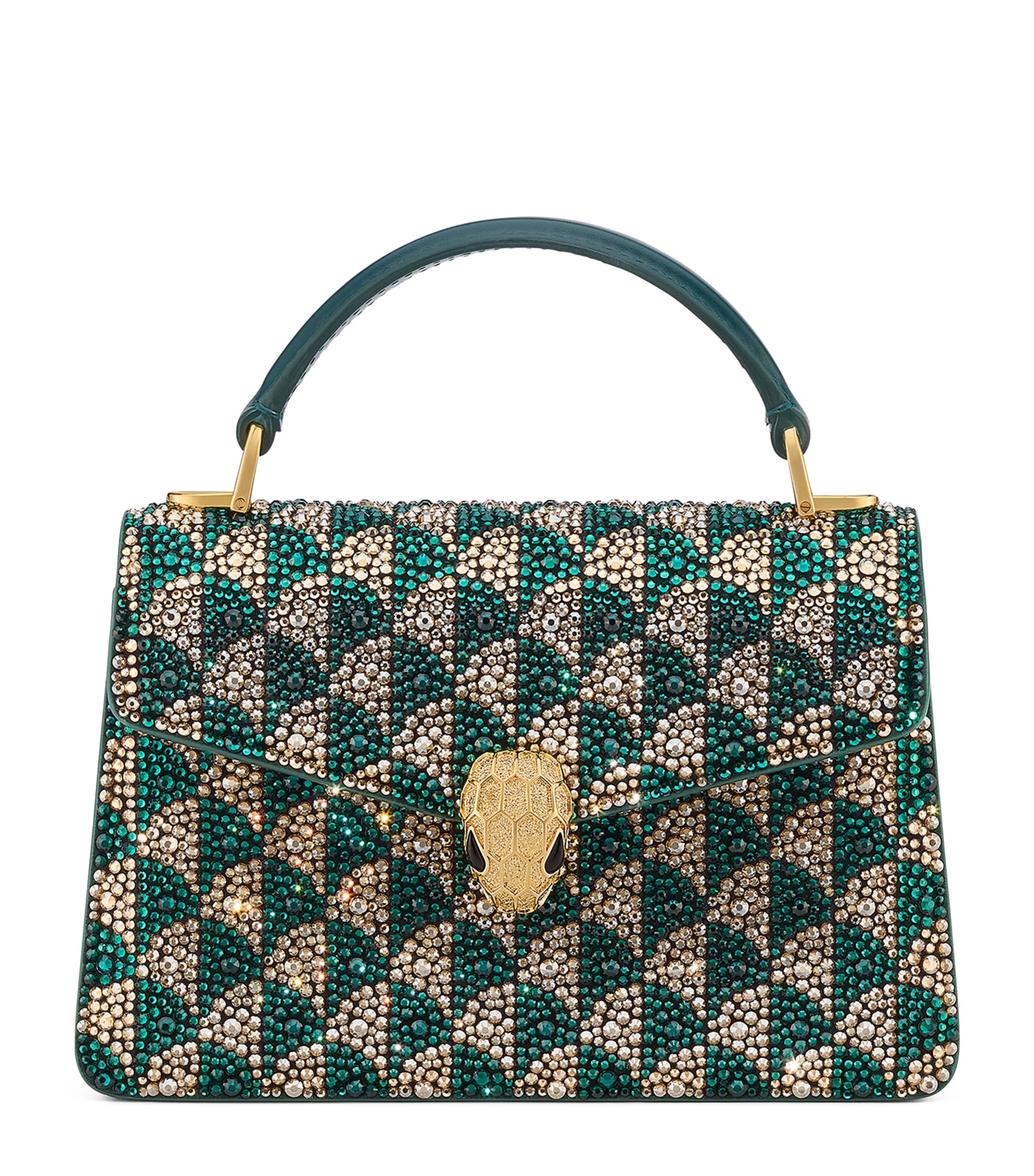 Mini Leather Serpenti Forever Top-Handle Bag