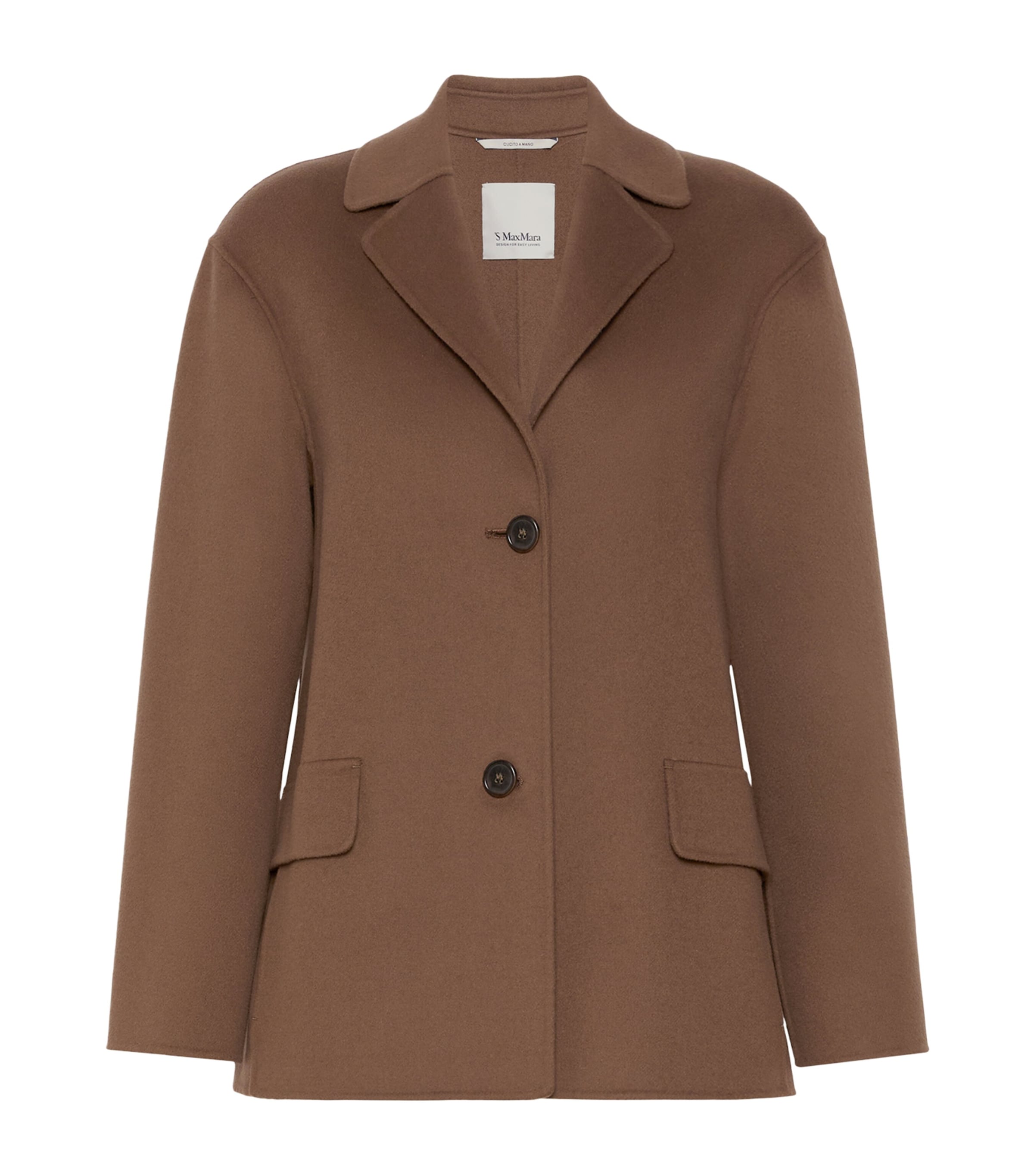 Max Mara Womens Wool Single-Breasted Blazer Mud