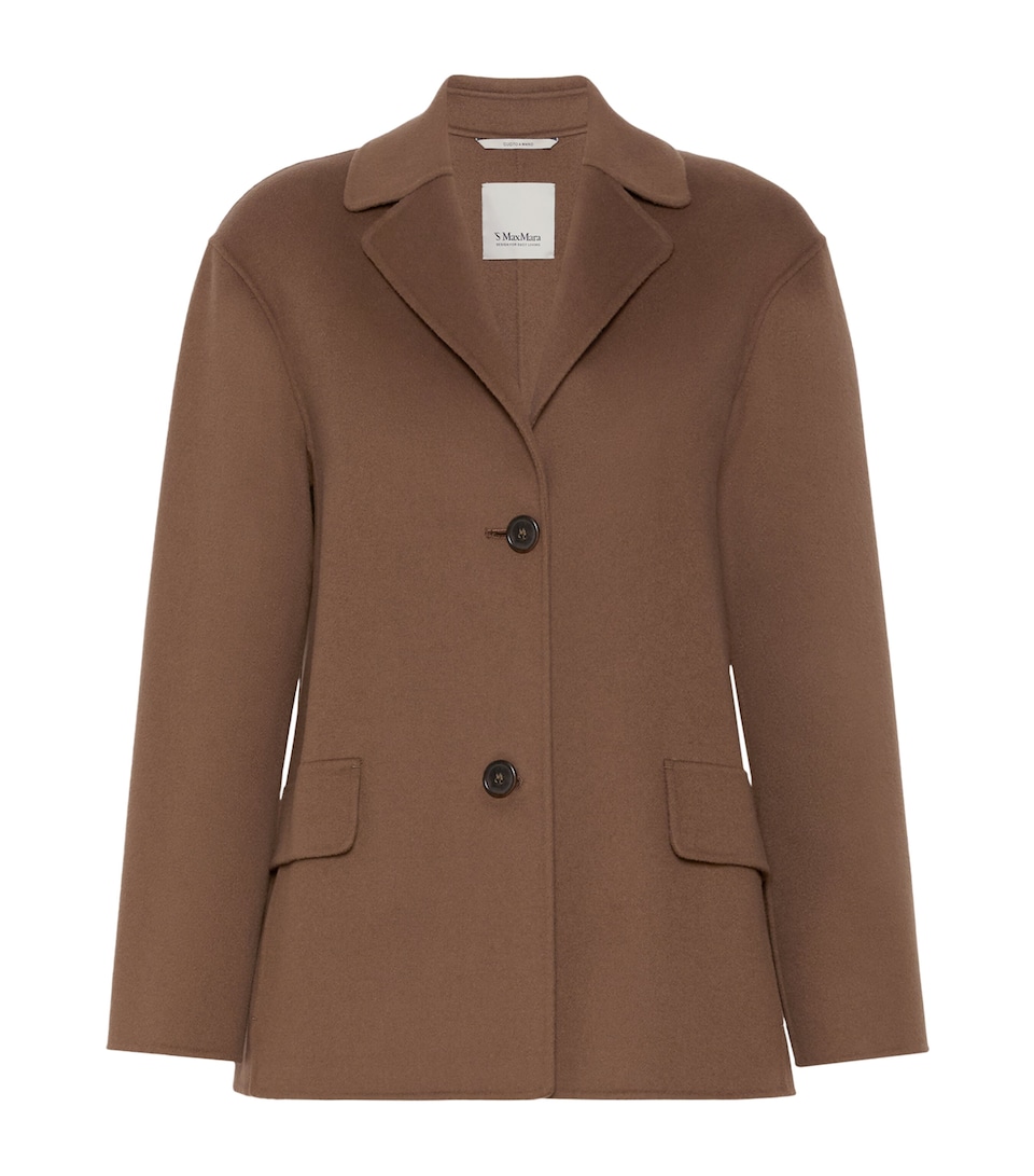 Max Mara Womens Wool Single-Breasted Blazer Mud