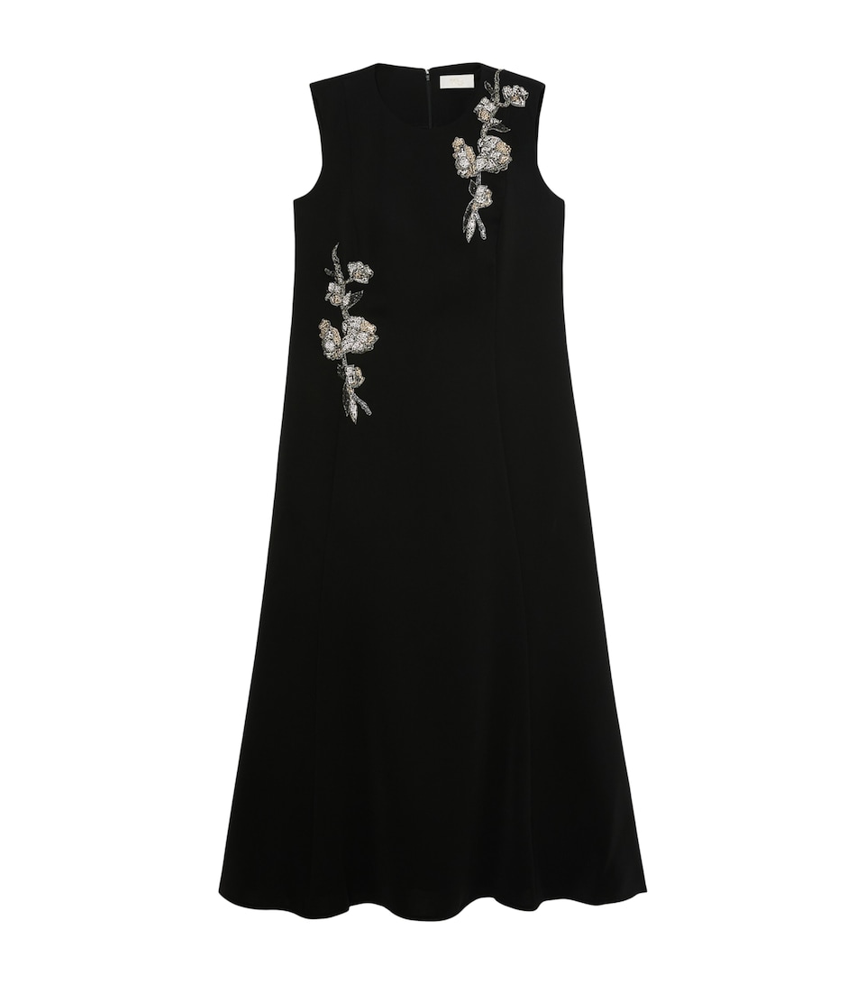 Marina Rinaldi Womens Embellished Maxi Dress Black