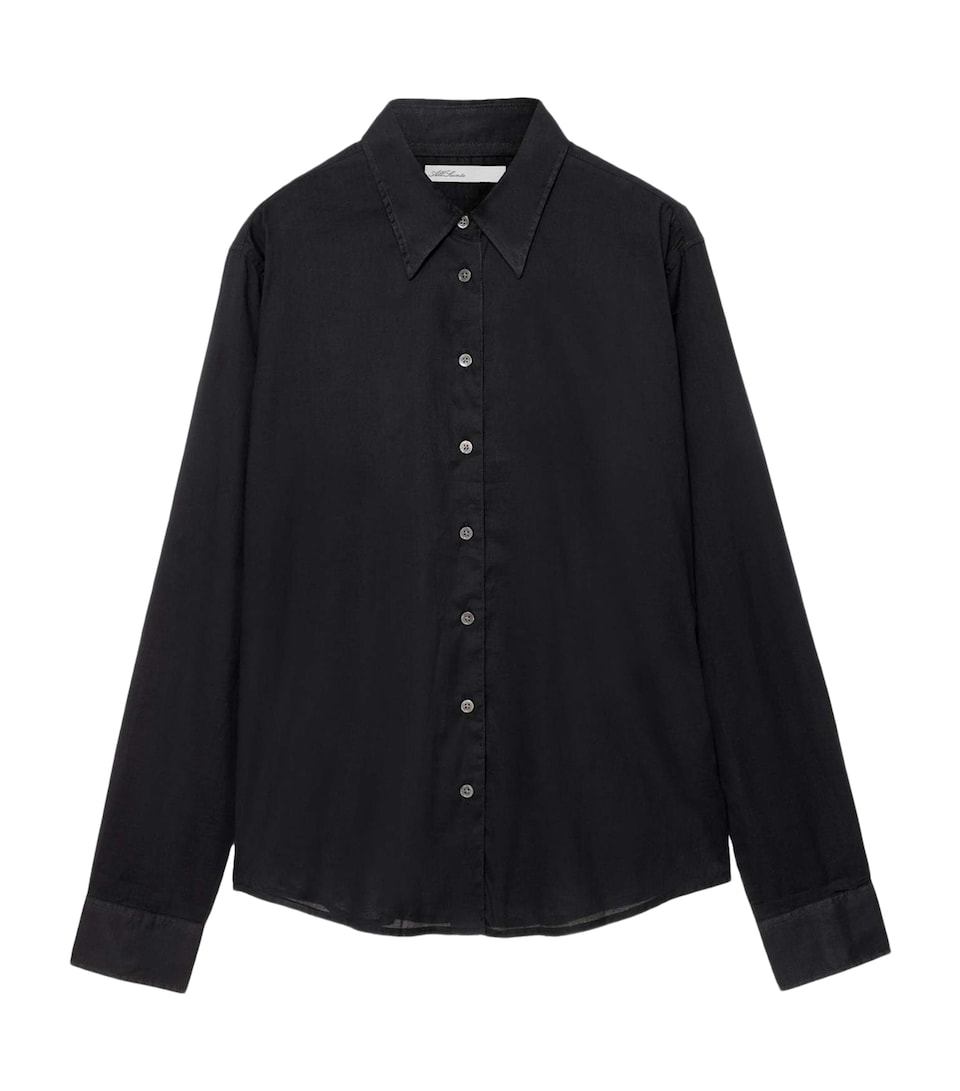 AllSaints Womens Cotton Voile Simone Blouse Black
