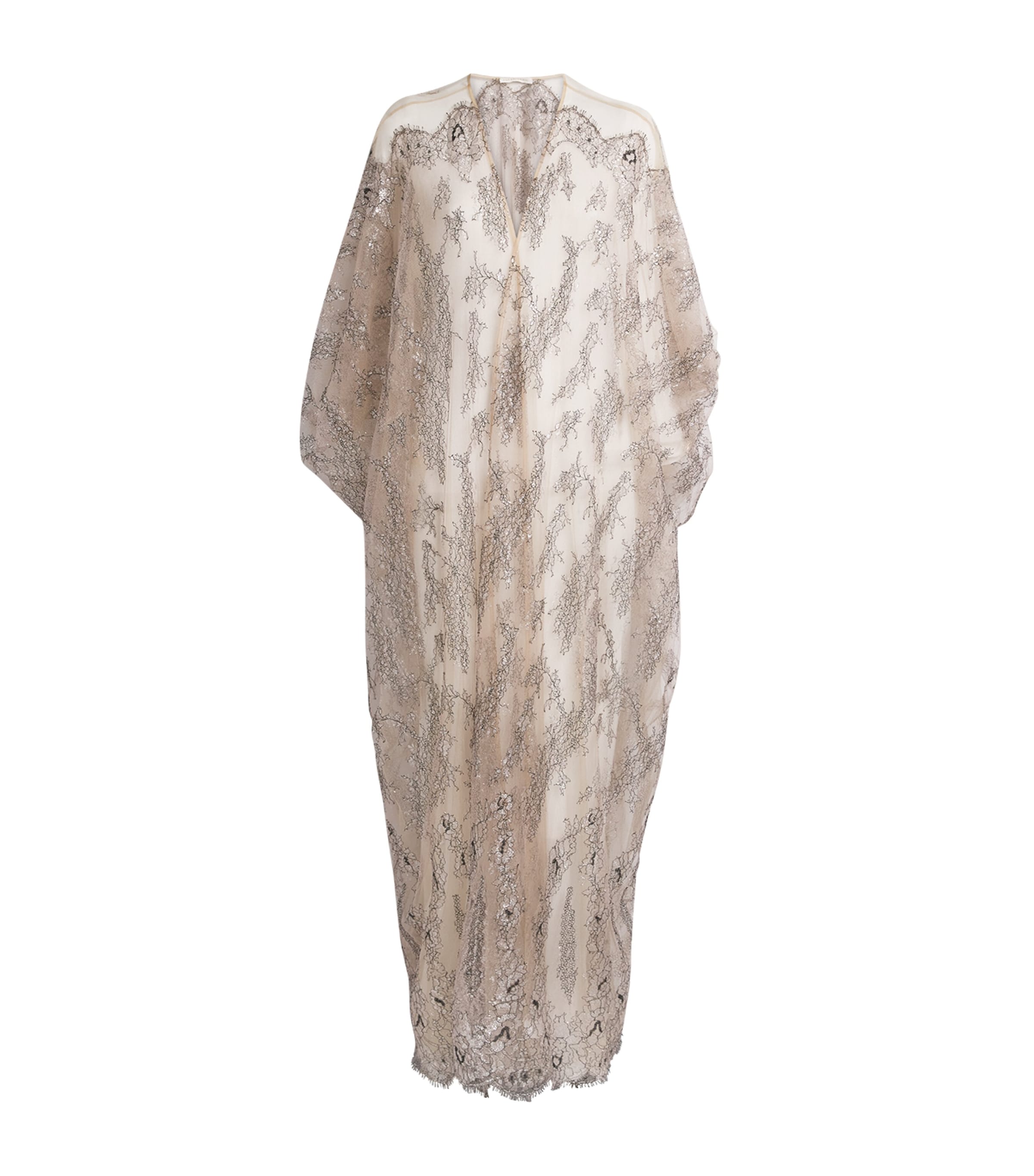 Embroidered Maxi Kaftan Robe