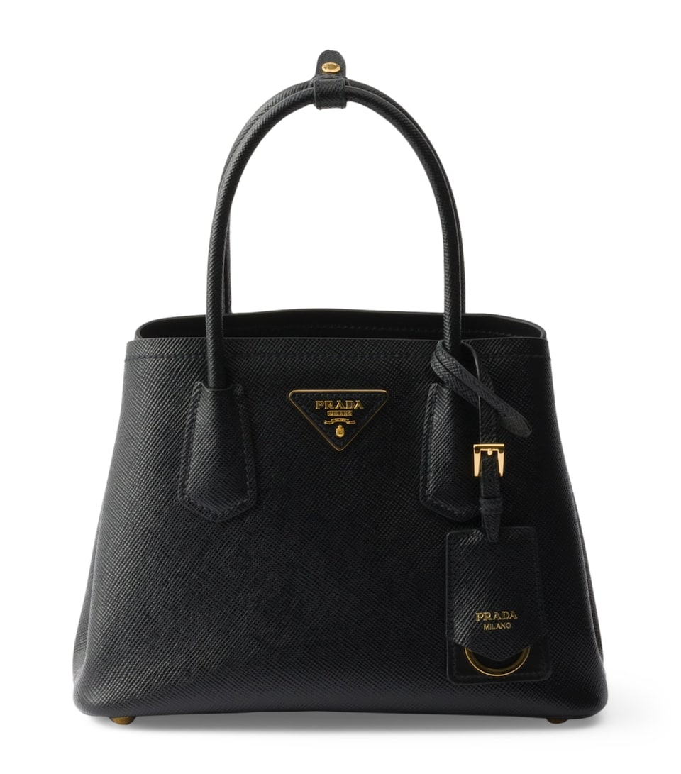 Prada Small Saffiano Leather Double Top-Handle Bag