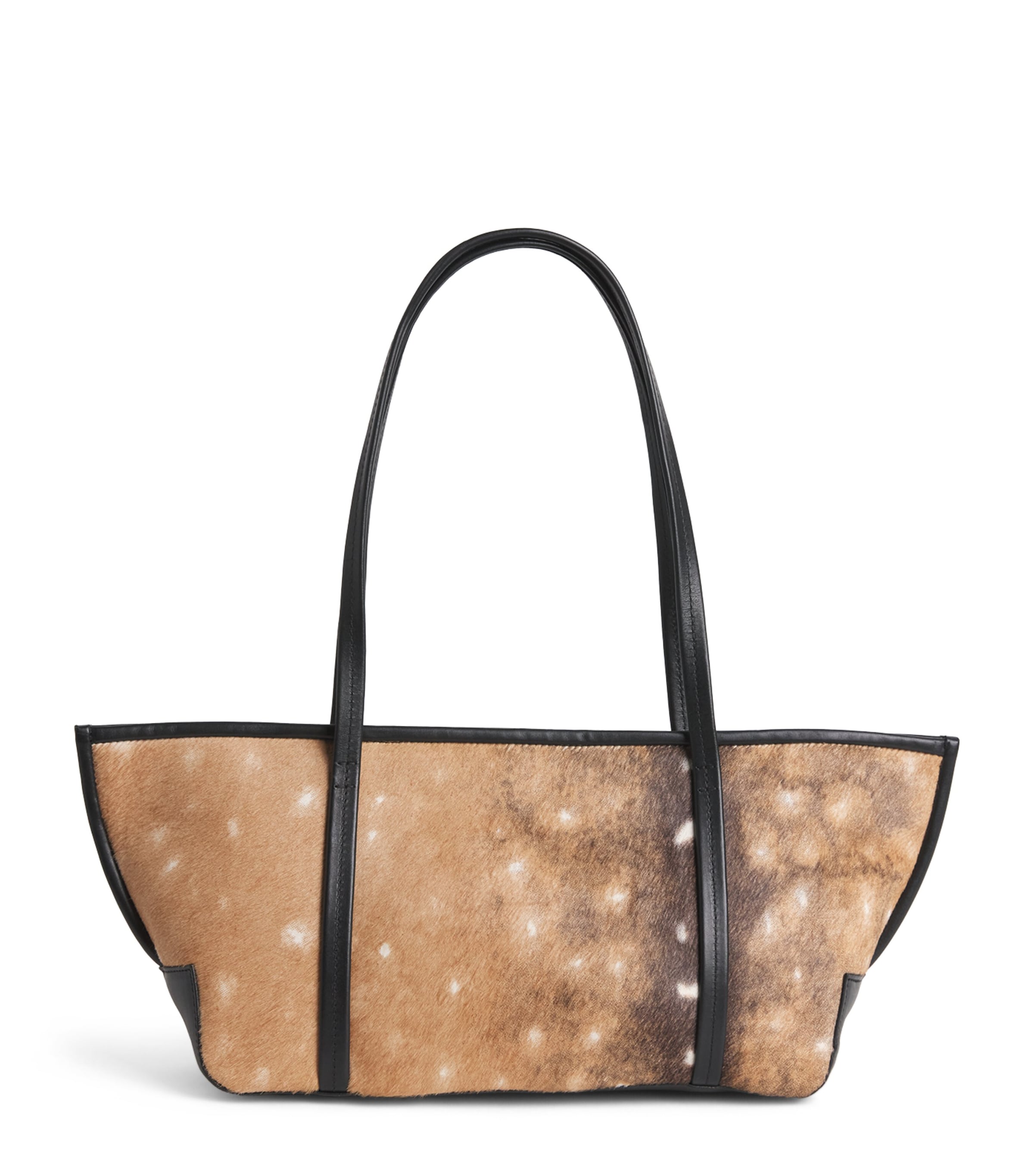 St. Agni Leather Fawn Slim Bateau Tote Bag Almond