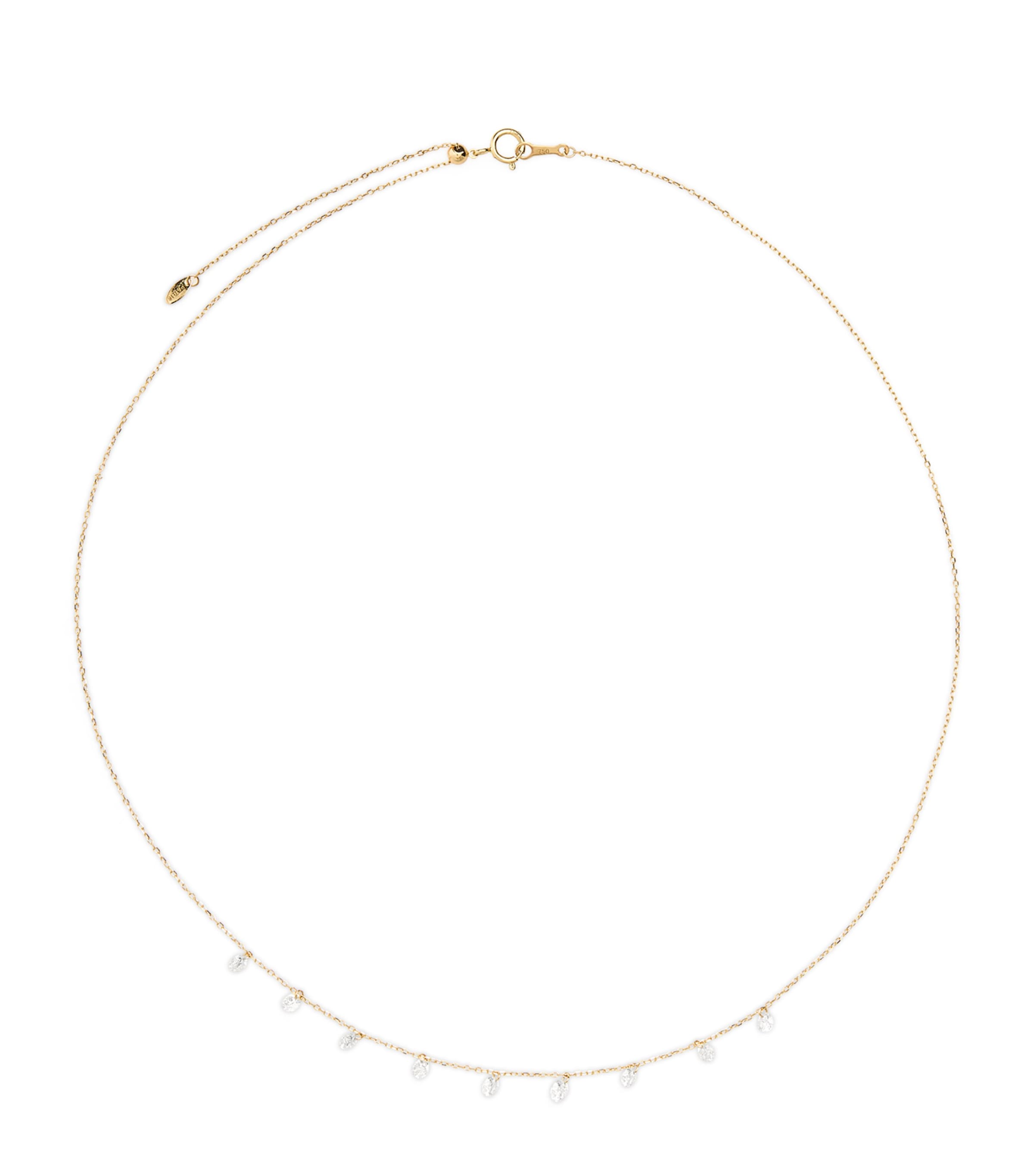Yellow Gold and Diamond 9-Stone Danaé Necklace