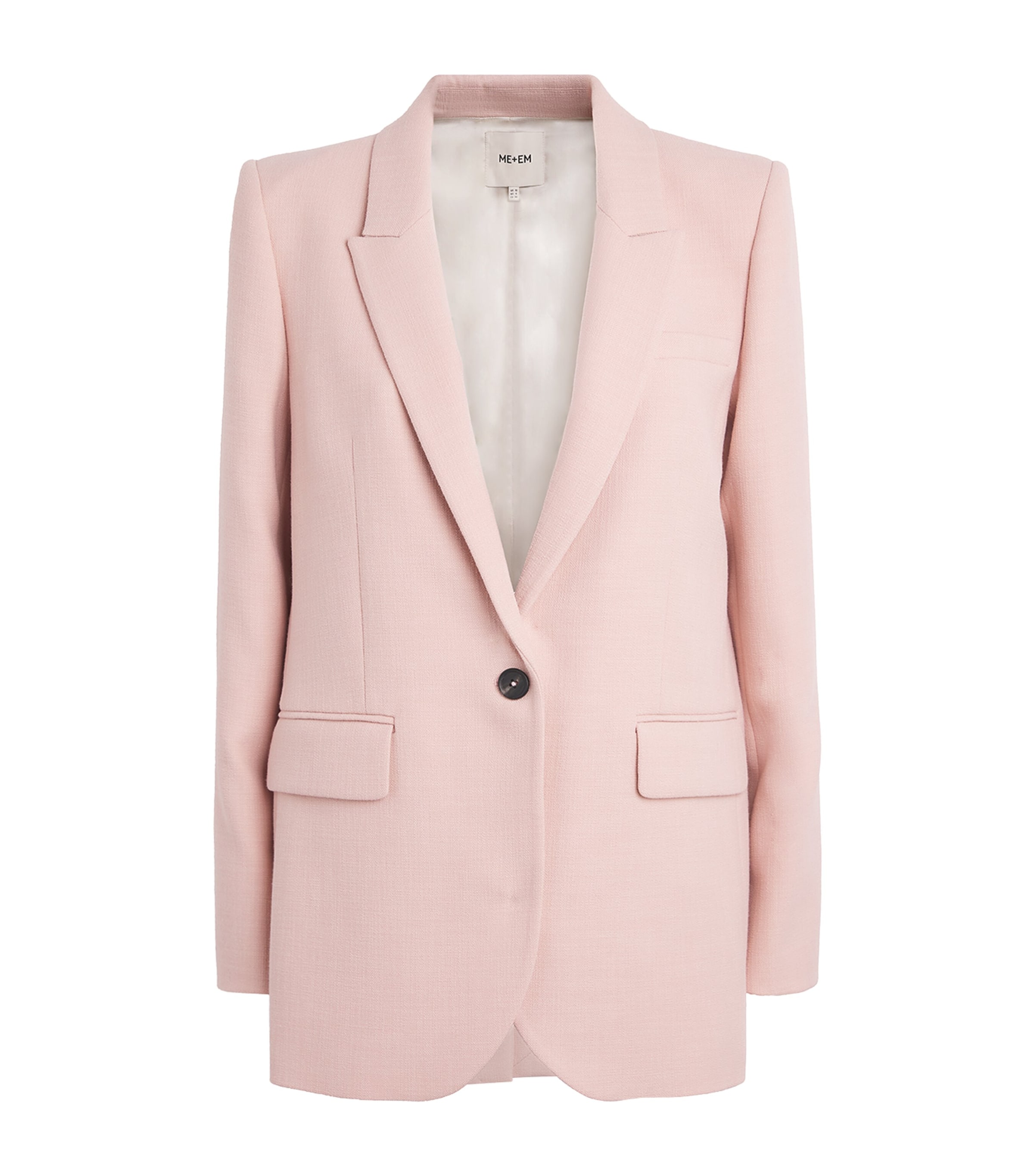 ME+EM Womens Twill Blazer Blush Pink