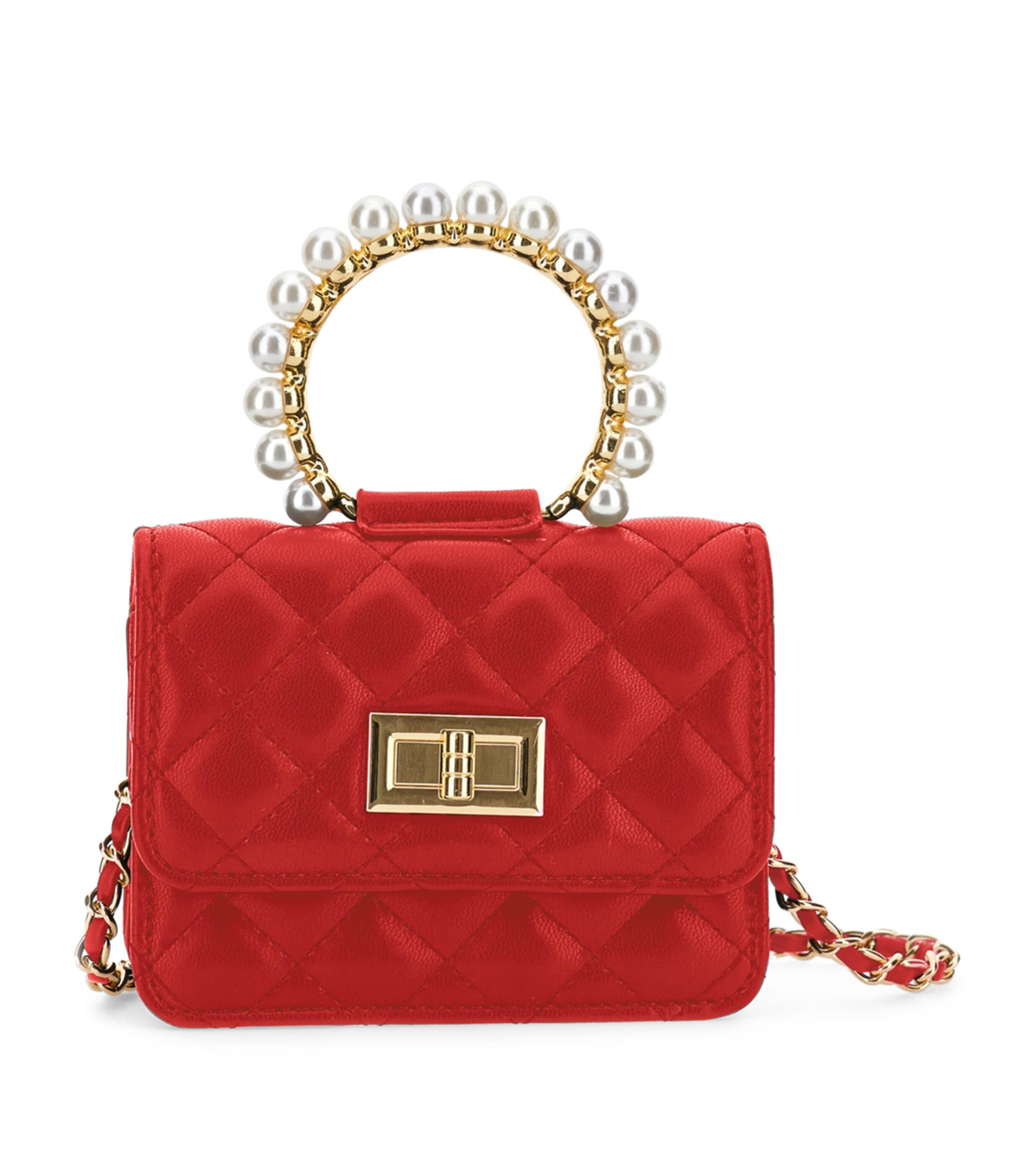 Pearl-Embellished City Bag