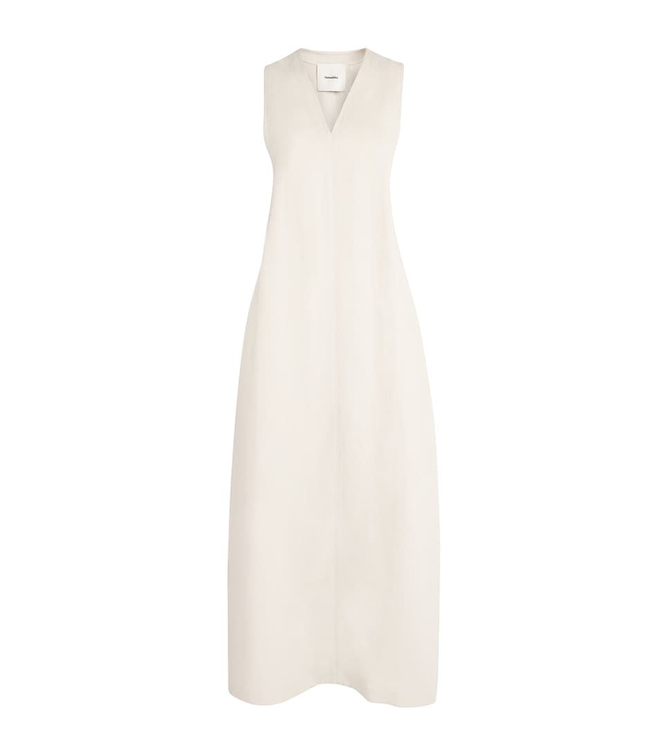 Nanushka Womens Linen-Blend Amarilis Dress Creme